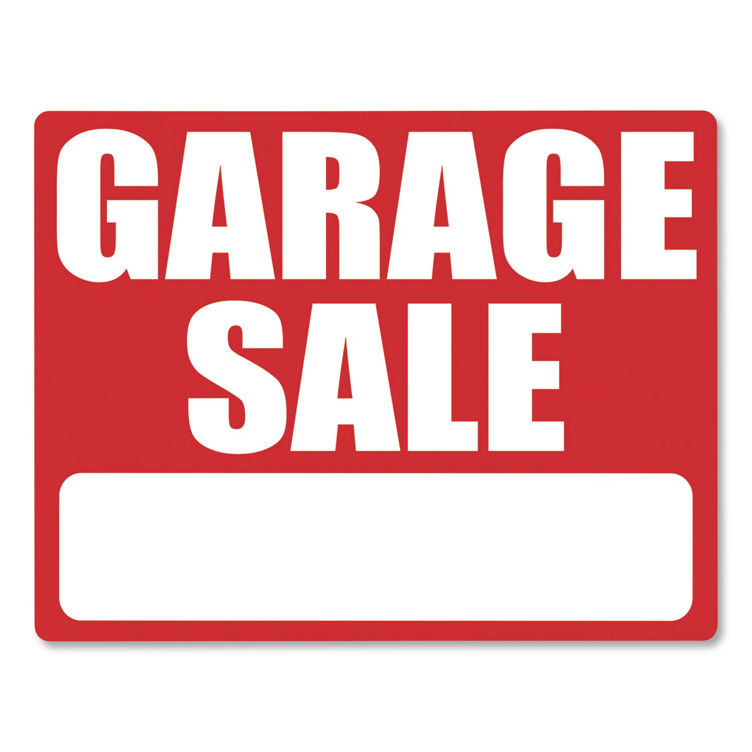 Garage Sale Sign Kit, 19 X 15, Red/White