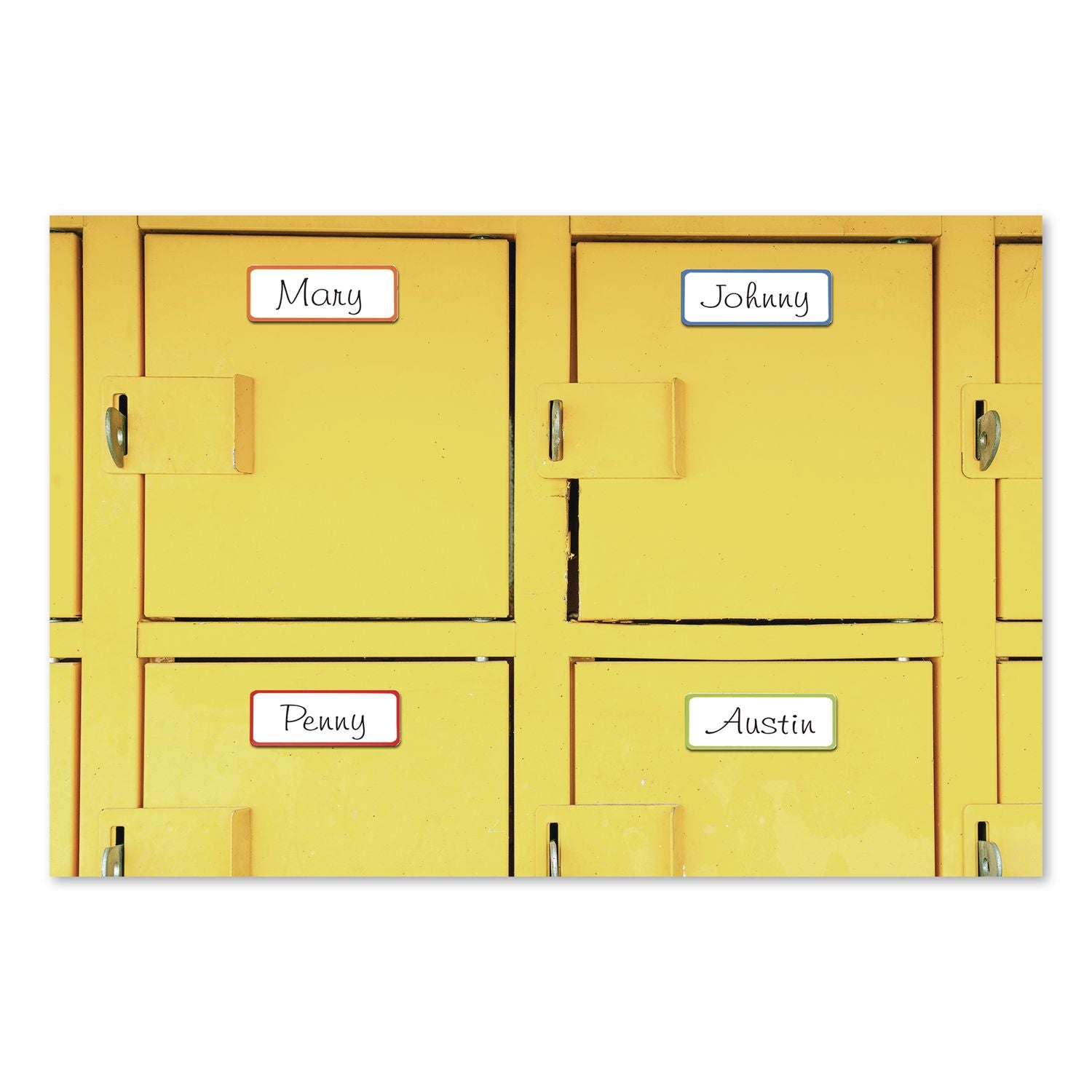 Magnetic Dry Erase Signs, 3.2 X 1.2, Assorted Colors, 24/Pack
