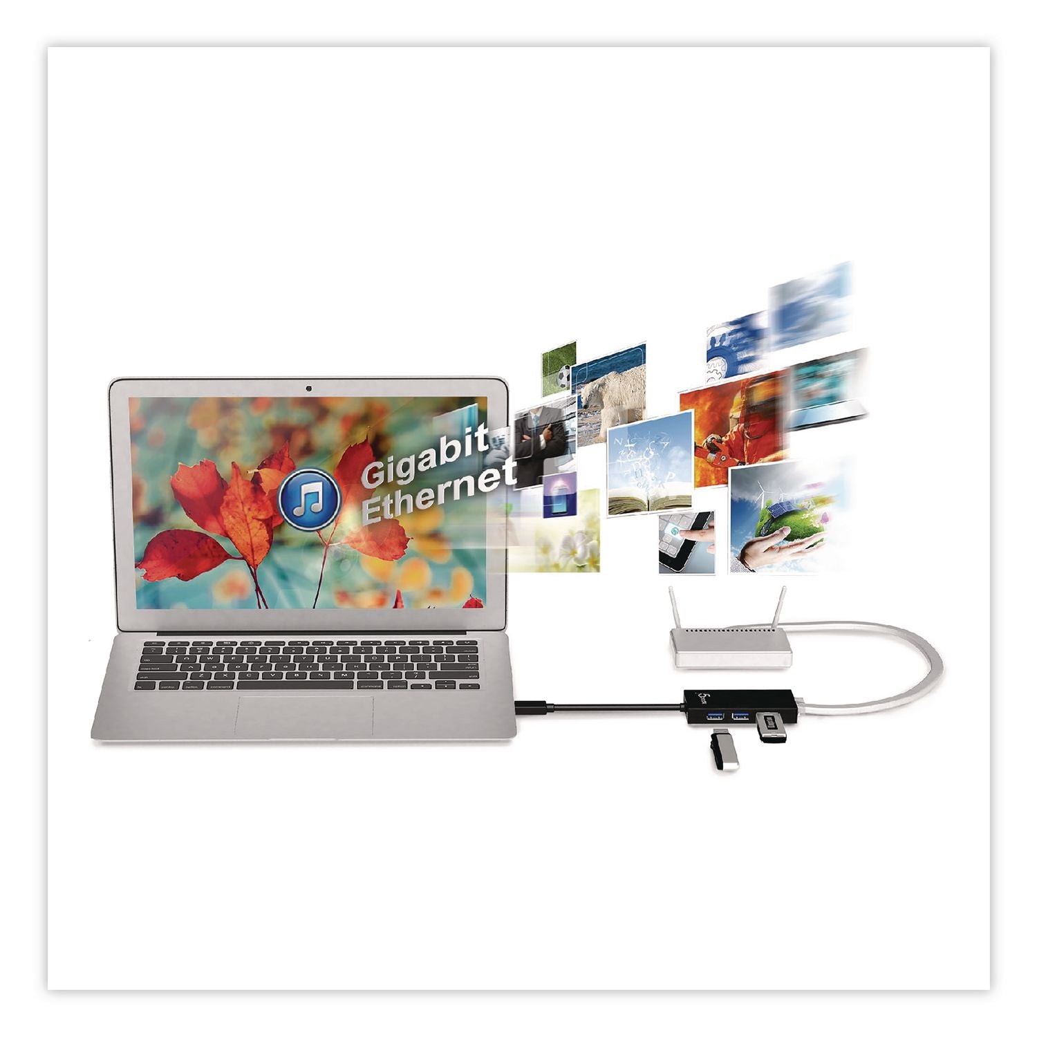 3-Port USB 3.0 Hub, Black