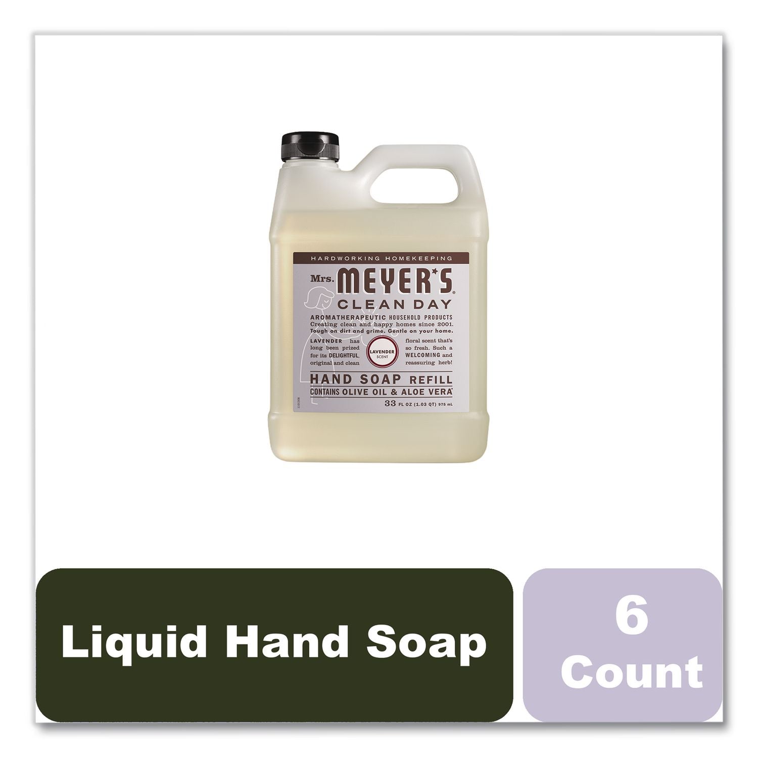 Clean Day Liquid Hand Soap Refill, Lavender Scent, 33 Oz, 6/Carton