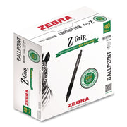 Z-Grip Ballpoint Pen, Retractable, Medium 1 Mm, Black Ink And Barrel, 48/Pack