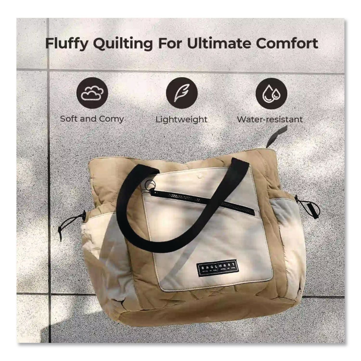 Vega Tote Bag, Fits Devices Up To 15.6", 6 X 15.7 X 14, Grullo