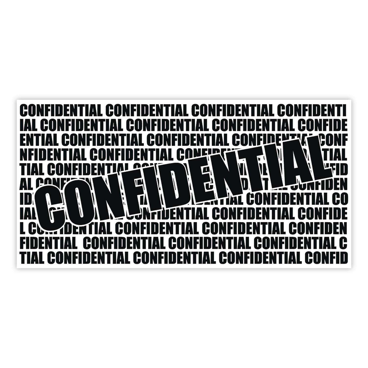 Secure I-D Confidential Roller Stamp, Obscures Area 1.5"W X Adjustable Length, Black Ink