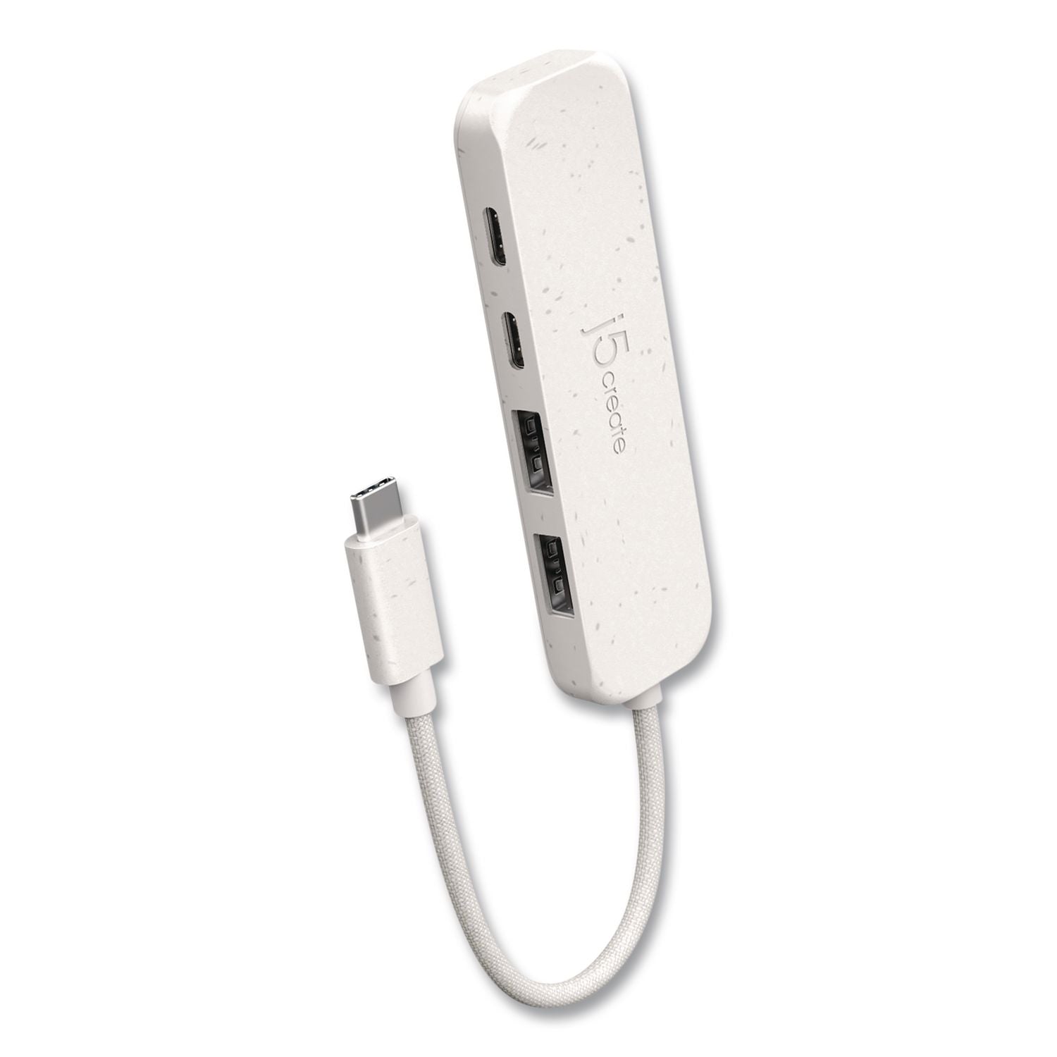 4-Port USB-A/USB-C Hub, Pure White