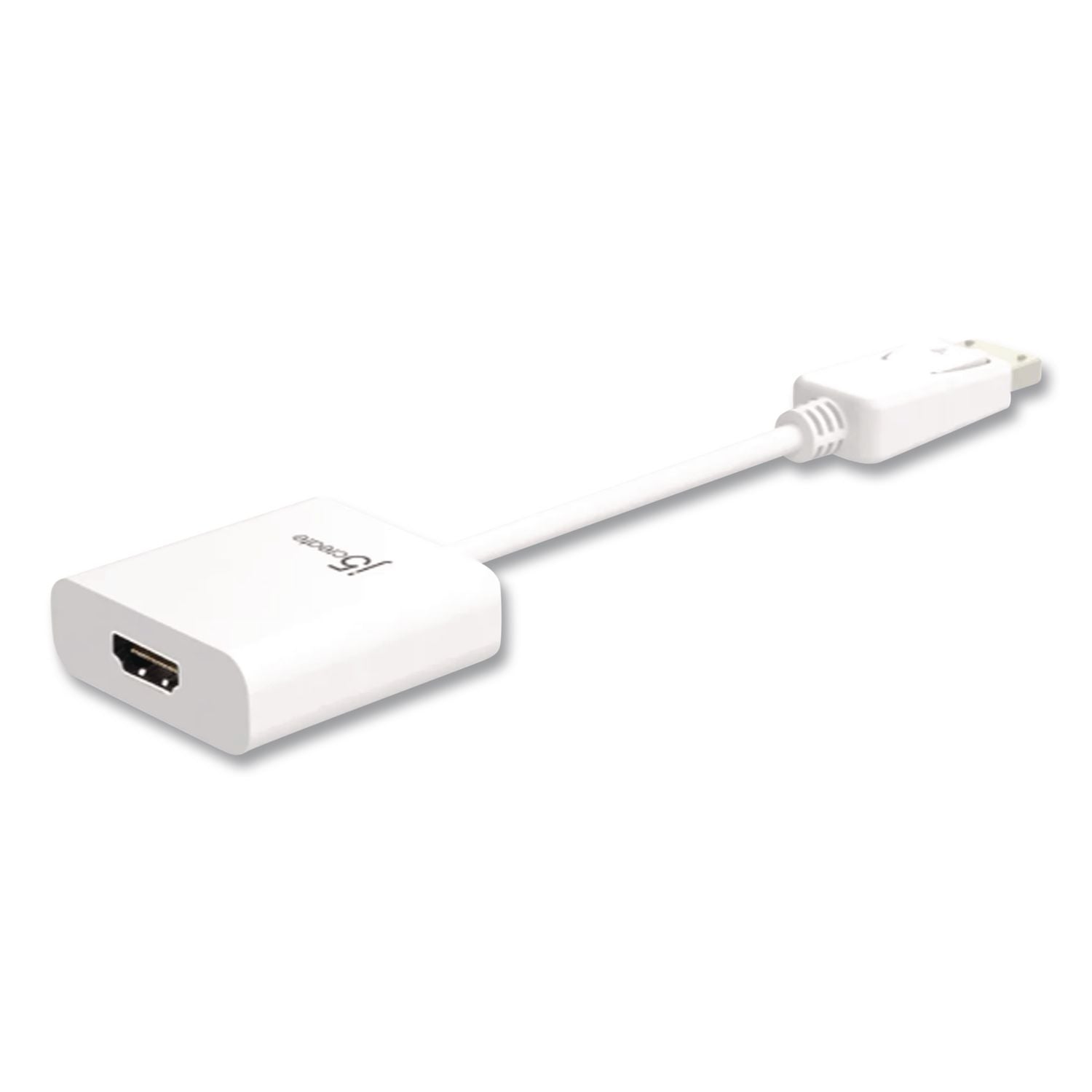 Displayport To HDMI Adapter, 3.54", White