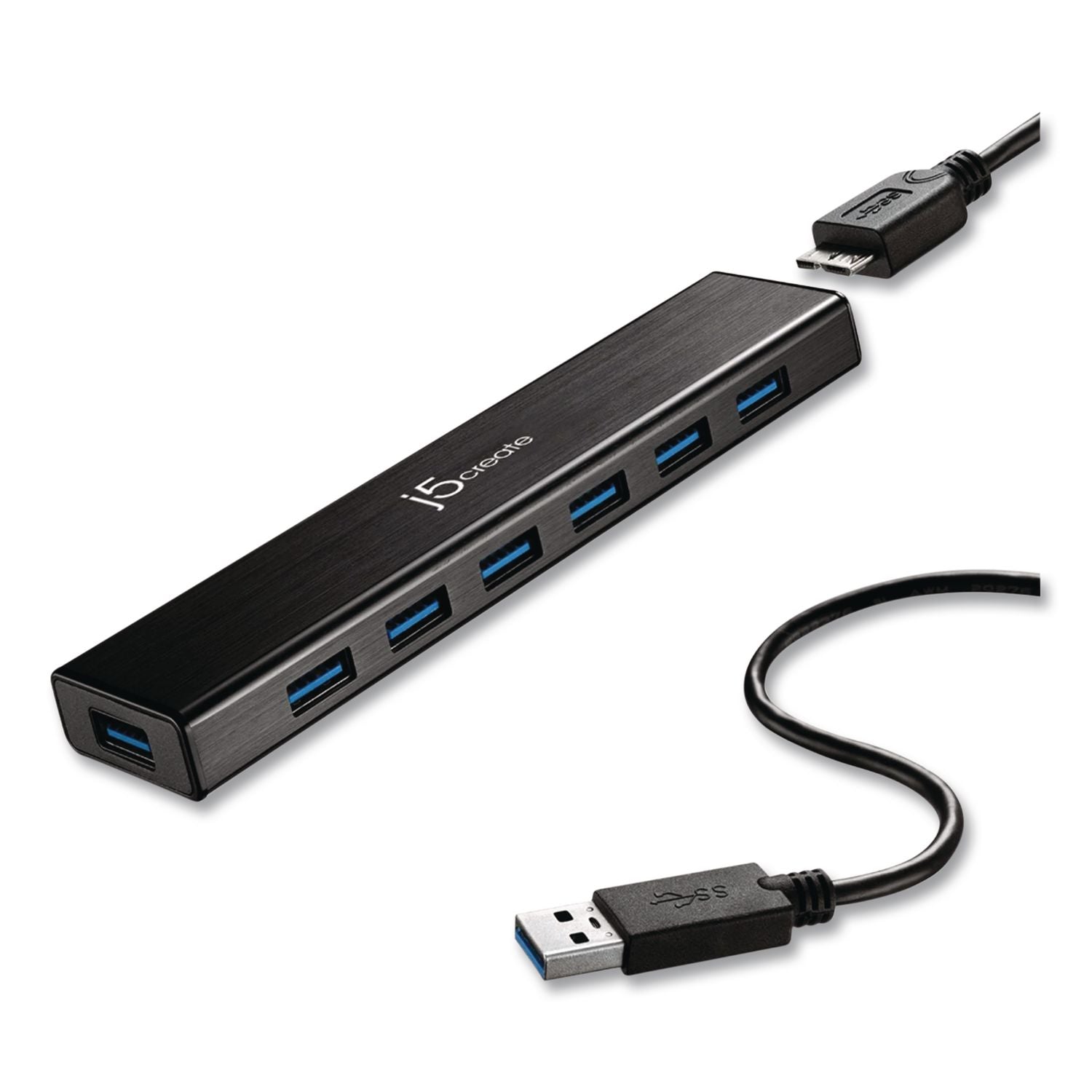 7-Port USB 3.0 Hub, Black