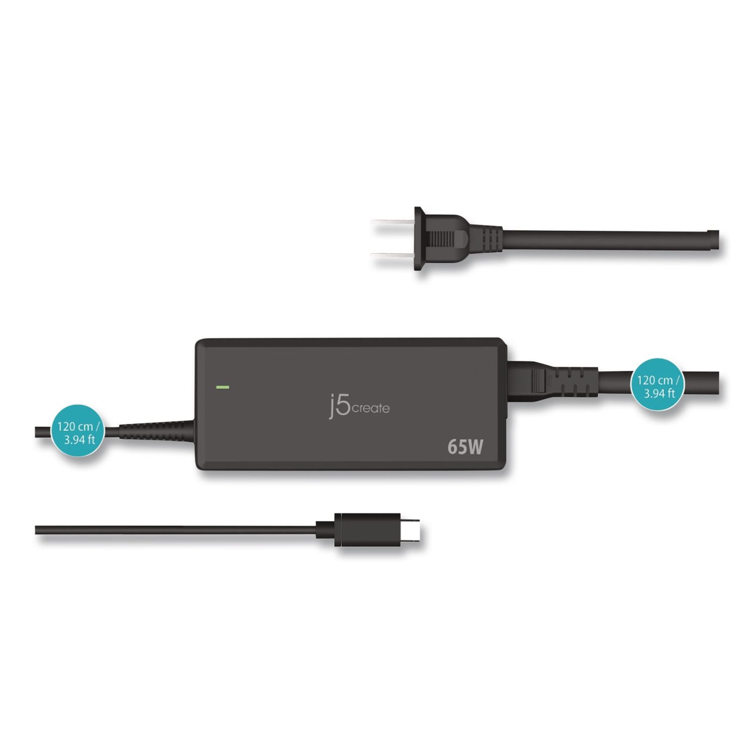 65 W USB-C Charger, Black