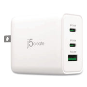 65 W Gan USB-A/USB-C Three-Port Charger, White