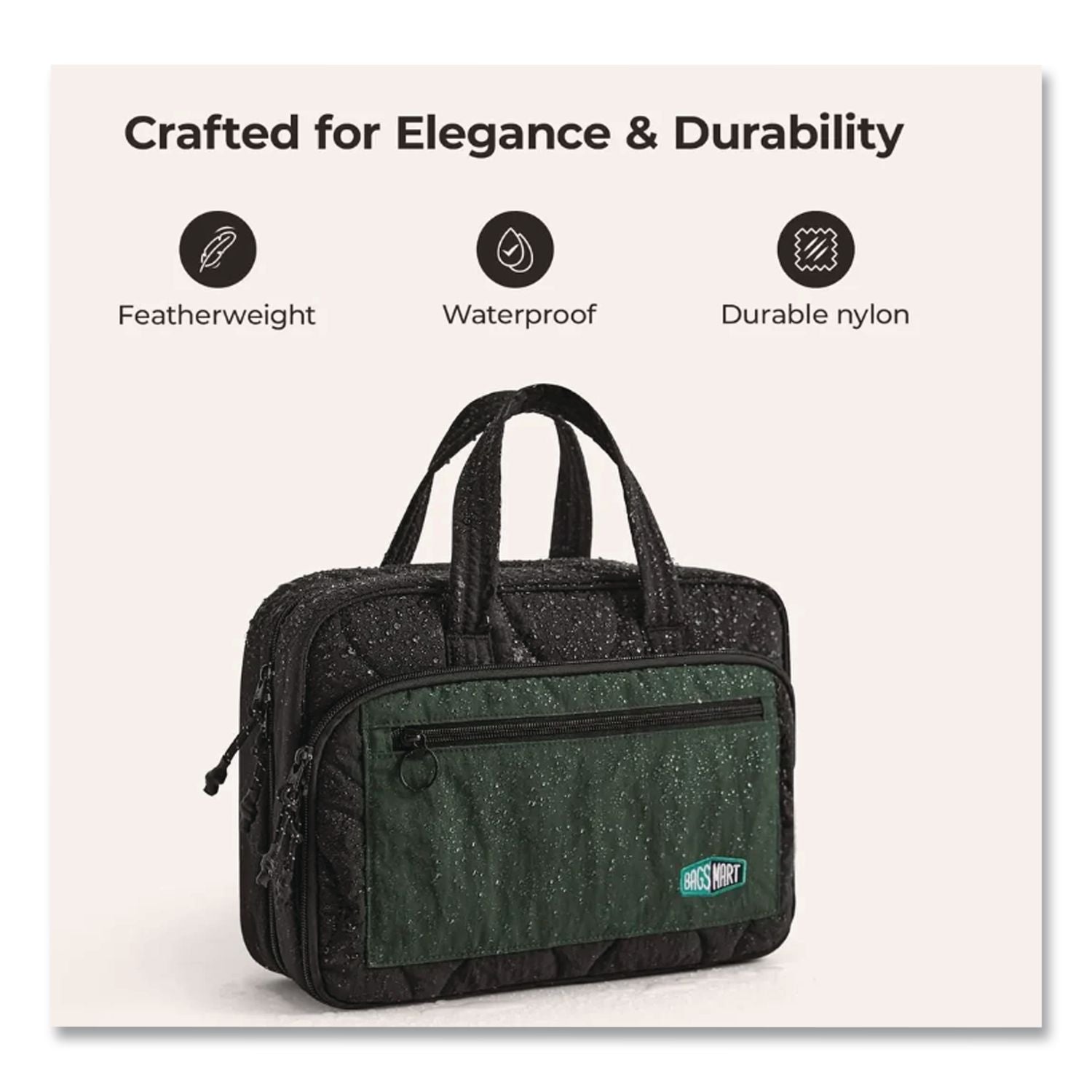 Walker Toiletry Bag, 12.6 X 4.3 X 9.1, Black