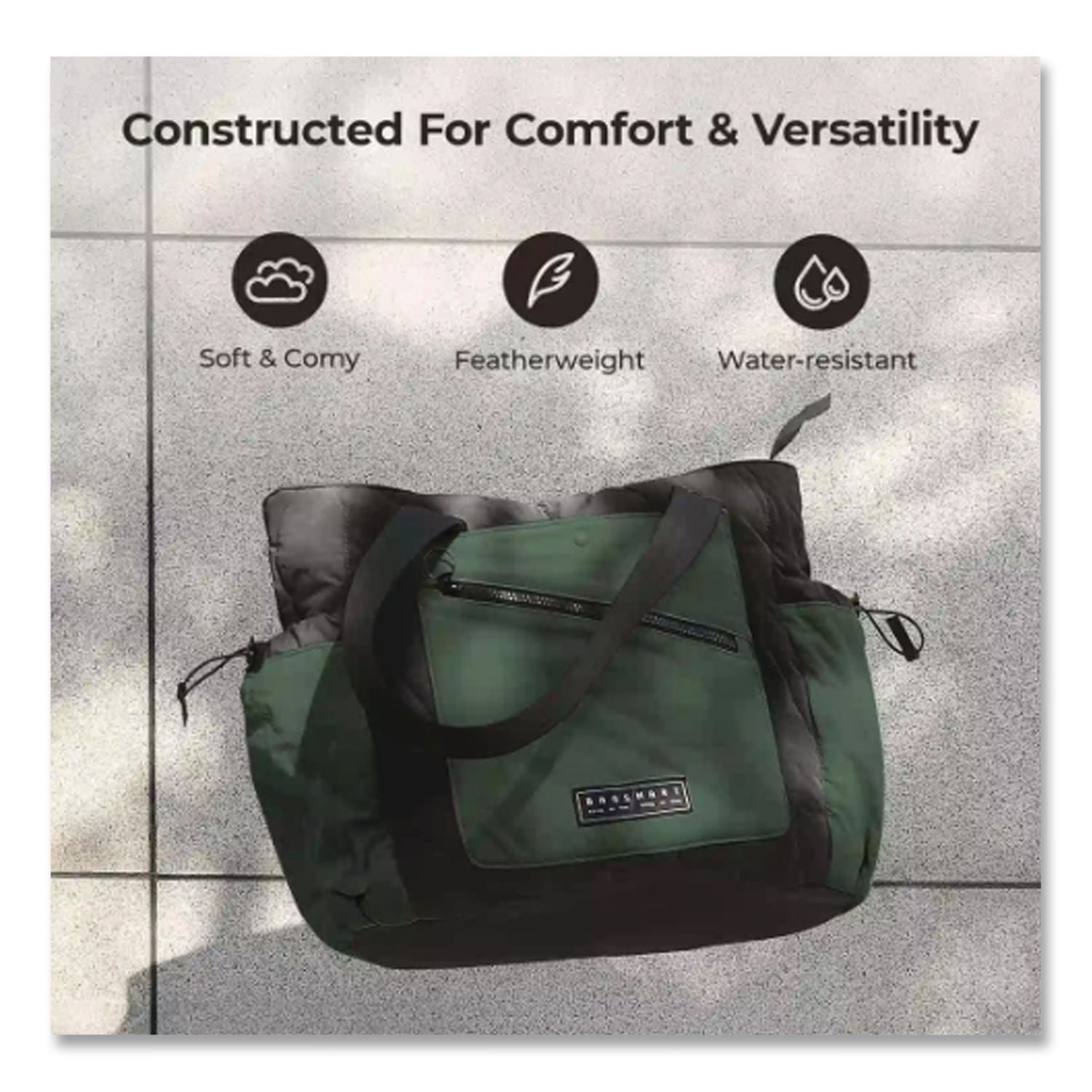 Vega Tote Bag, Fits Devices Up To 15.6", 6 X 15.7 X 14, Black