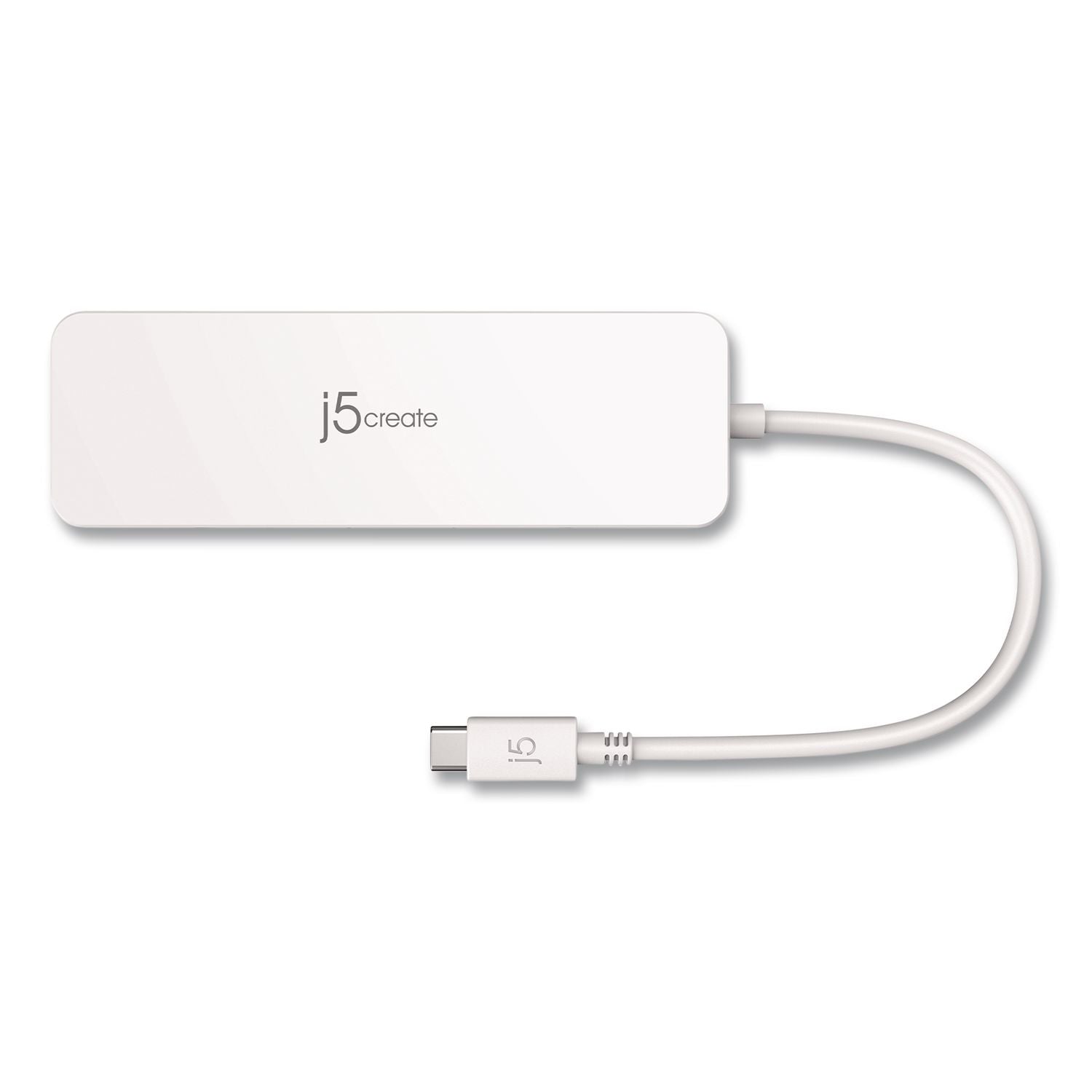Multi-Port Hub For USB-C Enabled Laptops, 4-Port, White