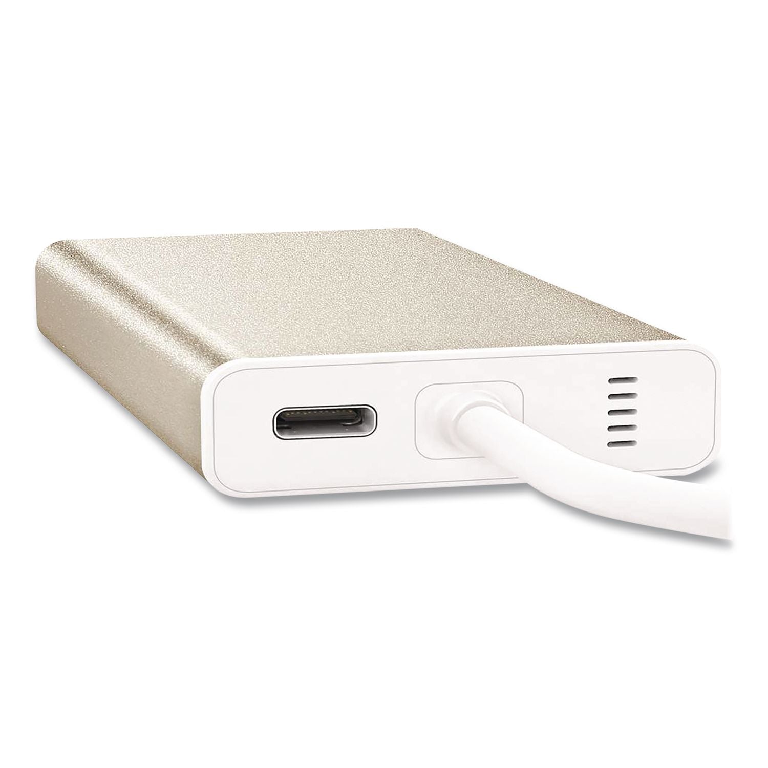 Mini Dual Monitor Docking Station, Usb-C/Hdmi/Gigabit LAN, White/Gold