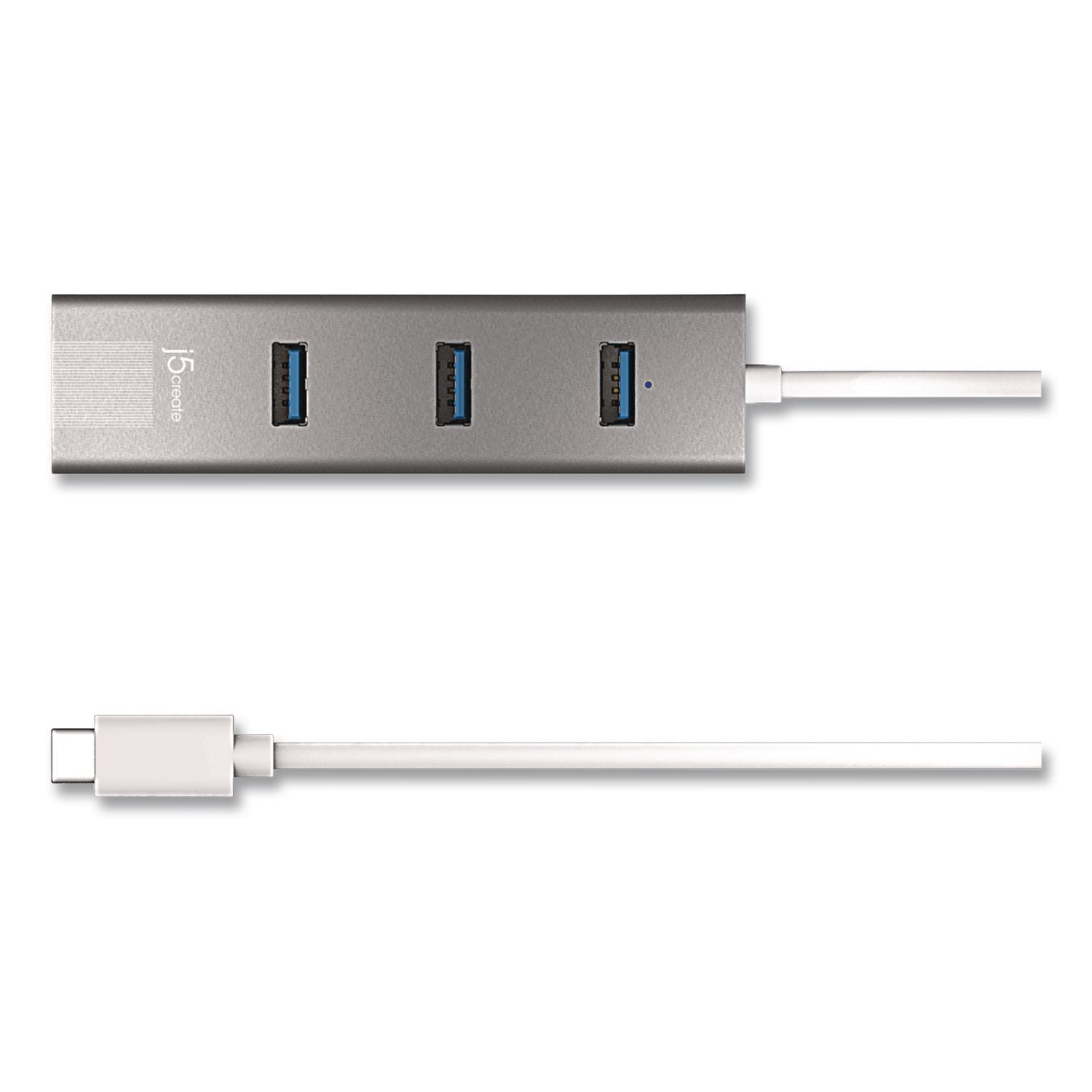 Usb-A/Ethernet 3-Port Hub, Space Gray
