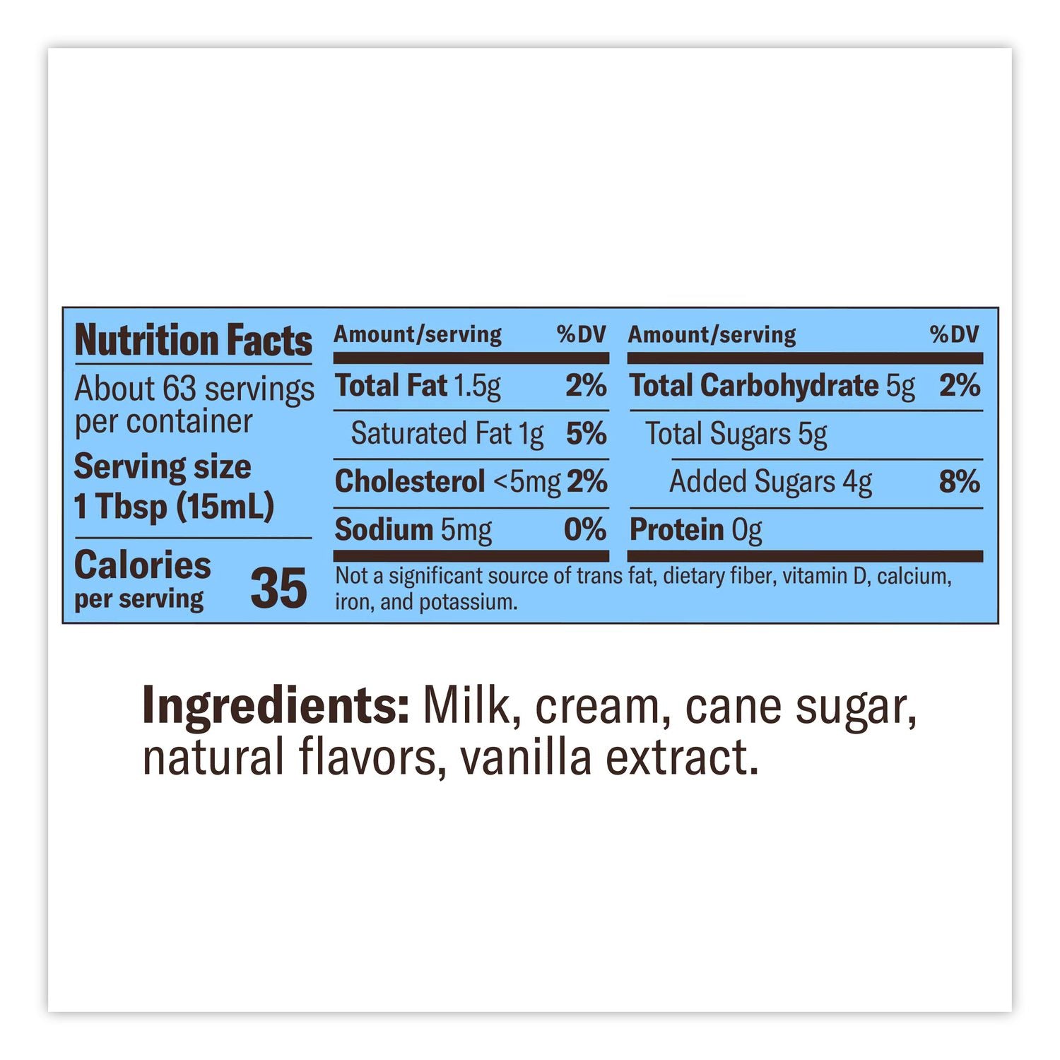 Creamer Variety Pack, Sweet Cream/Vanilla, 24 Oz Container, 4/Carton