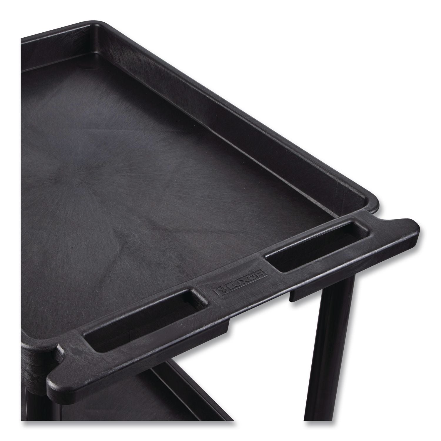 ENDURA Two-Shelf Utility Cart, Plastic, 400 Lb Capacity, 32 X 24 X 37.5, Black