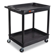 ENDURA Two-Shelf Utility Cart, Plastic, 400 Lb Capacity, 32 X 24 X 37.5, Black