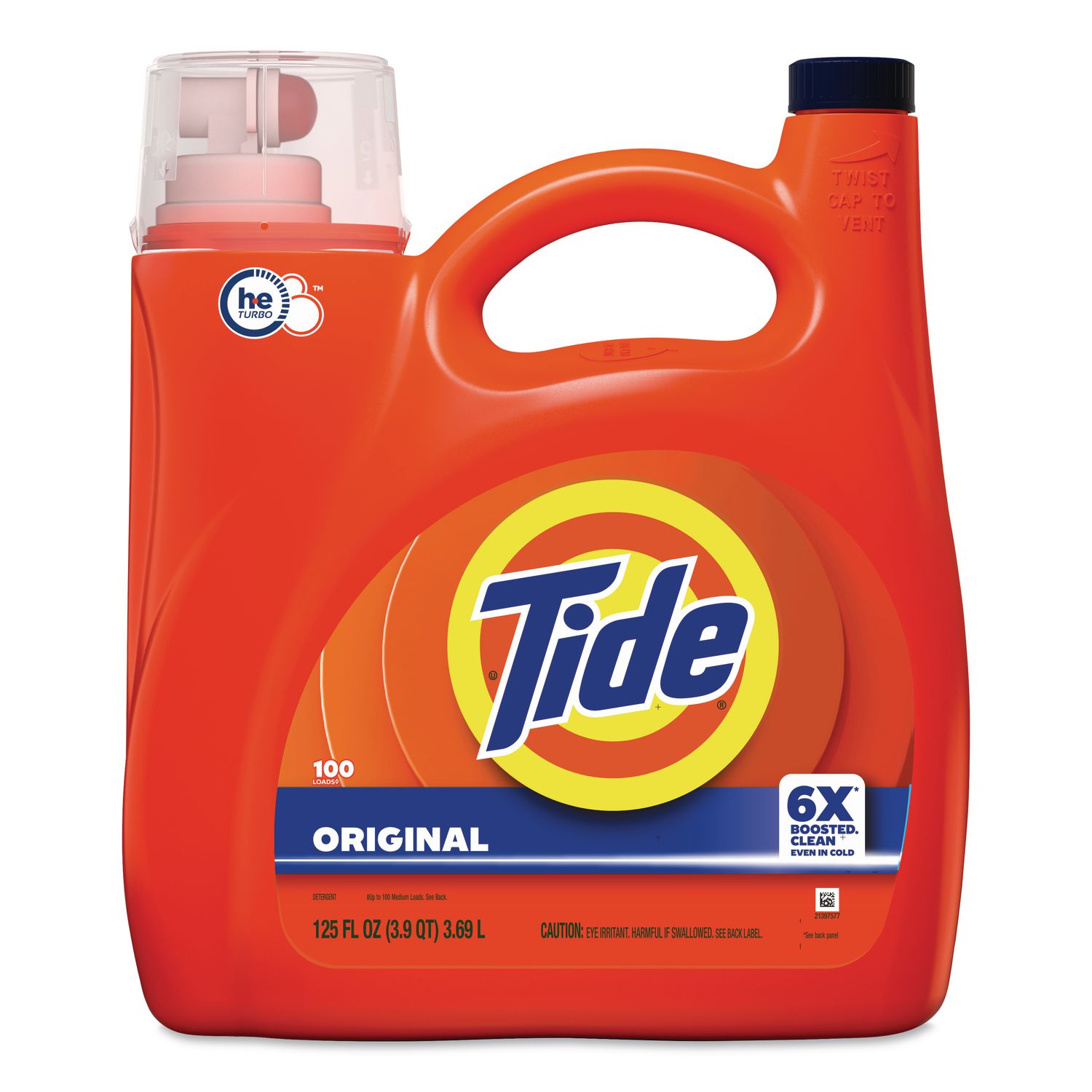 HE Laundry Detergent, Original Scent, 100 Loads, 125 Oz Pump Bottle