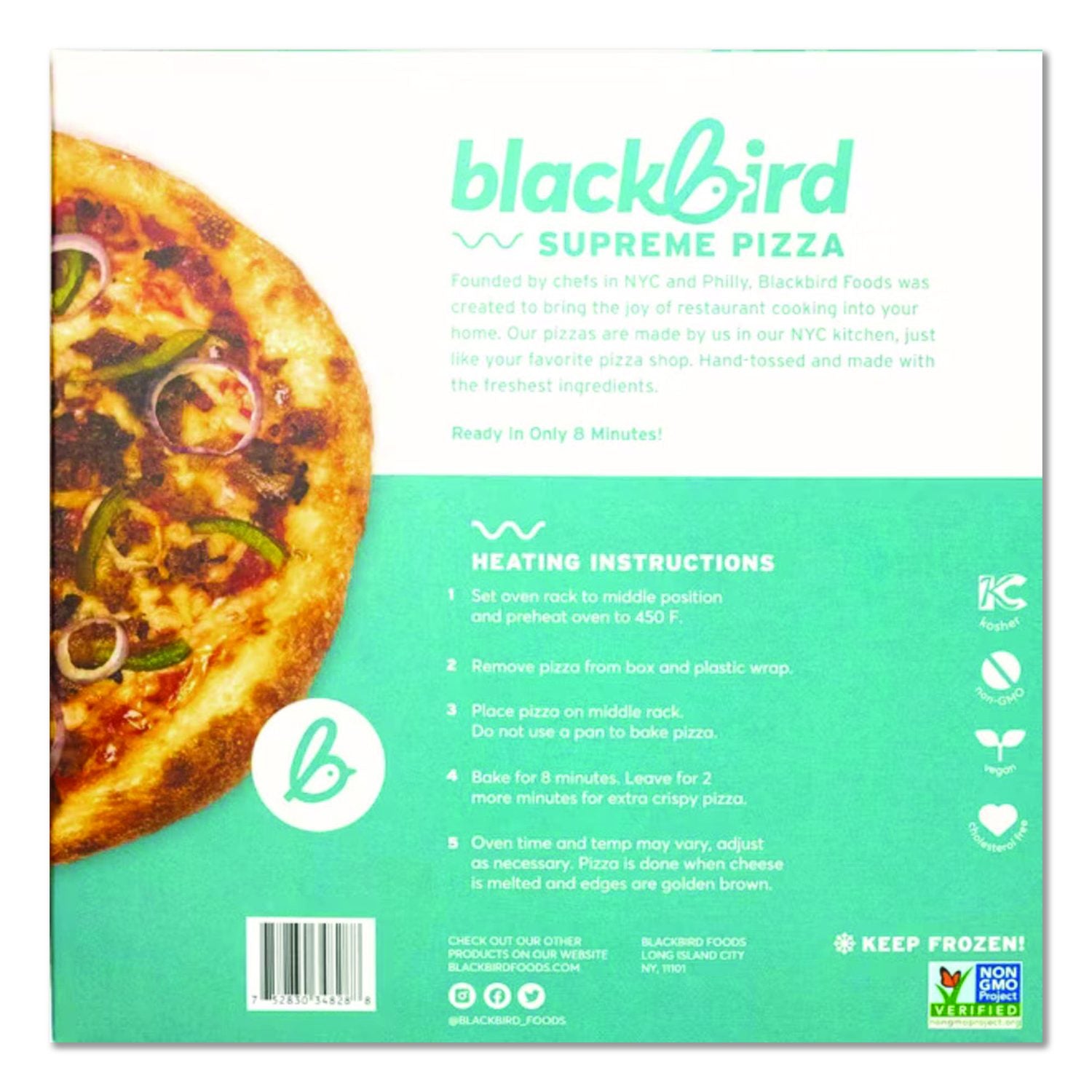 Plant-Based Supreme Pizza, 14 Oz, 3/Carton