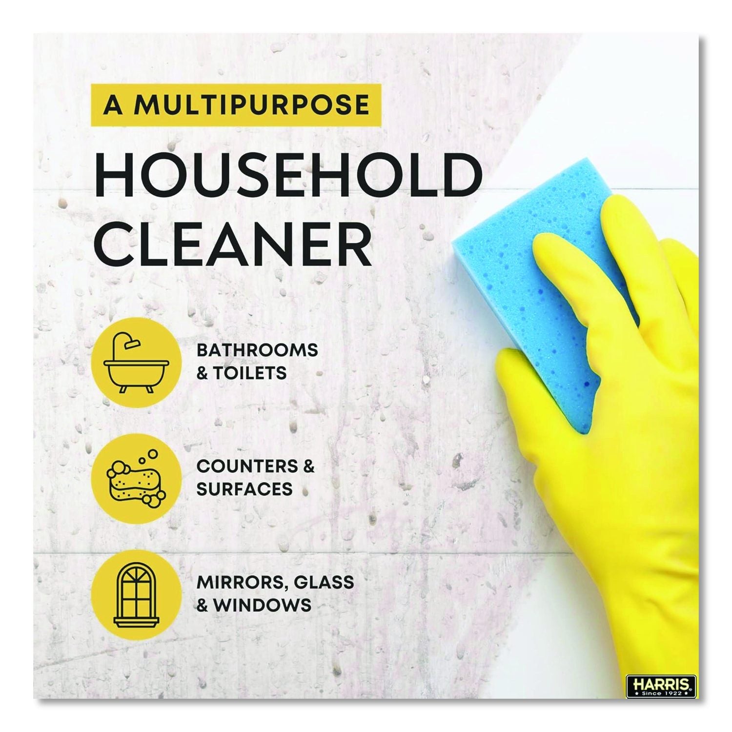 Harris 30 Percent Vinegar Multi-Purpose Cleaner, Unscented, 128 Oz Bottle, 4/Carton