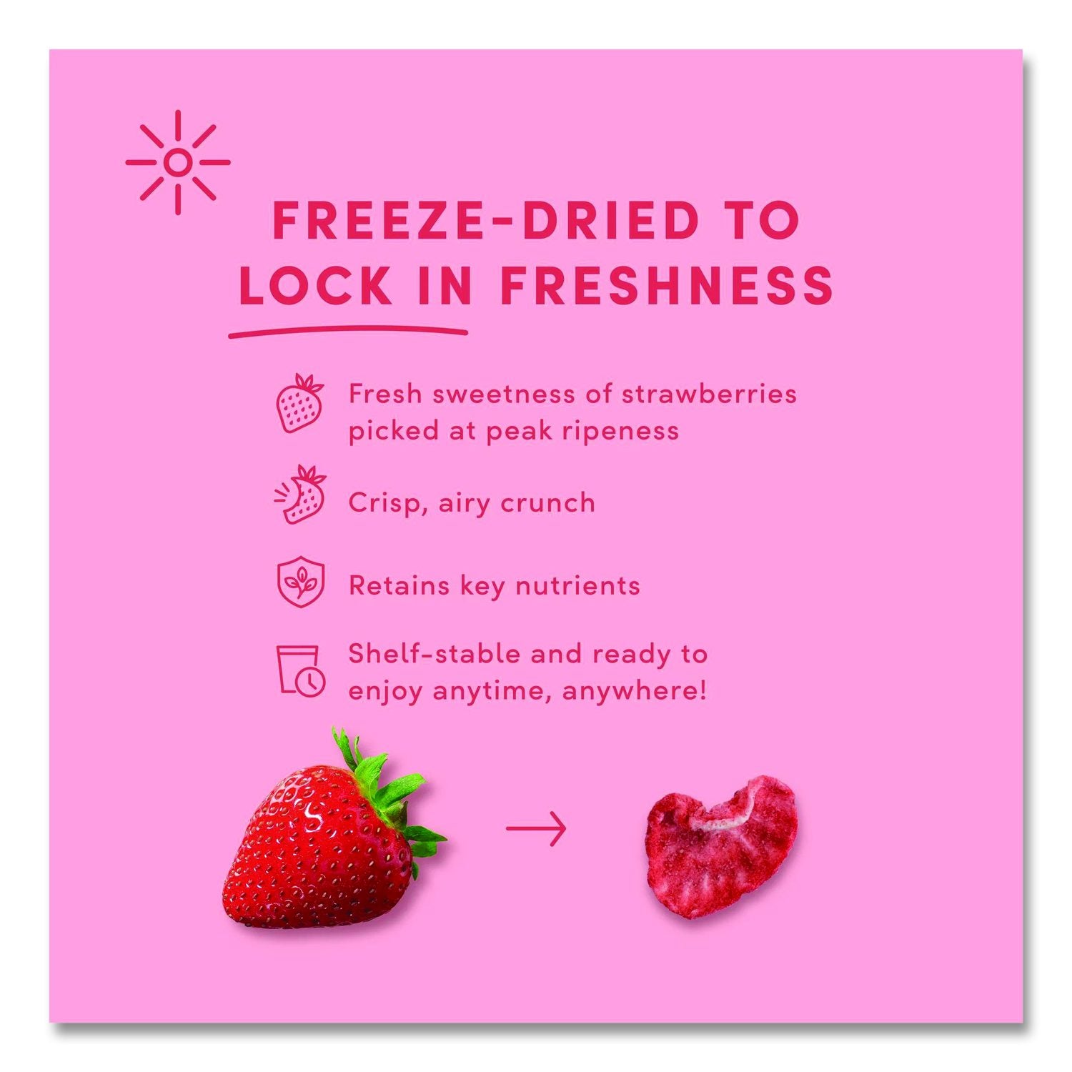 Hyper-Dried Grab And Go Strawberries In White And Dark Chocolate, 1.7 Oz Packet, 12/Carton