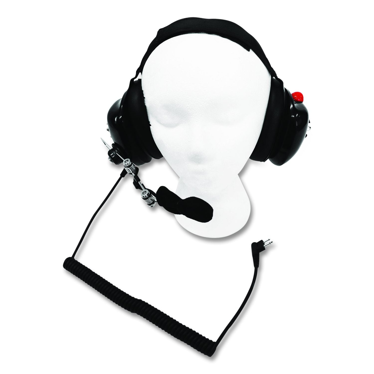 Dual Muff Binaural Over The Head Headset, Black