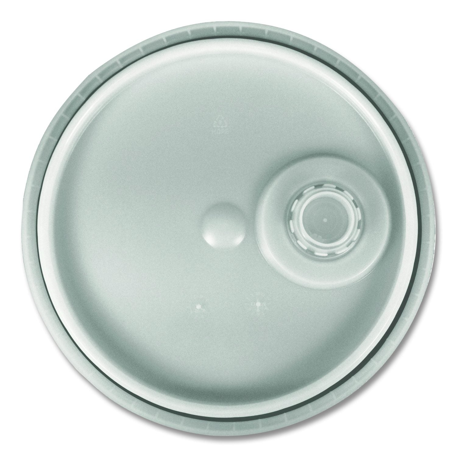 Utility Bucket With Lid, 5 Gal, White, 5/Carton