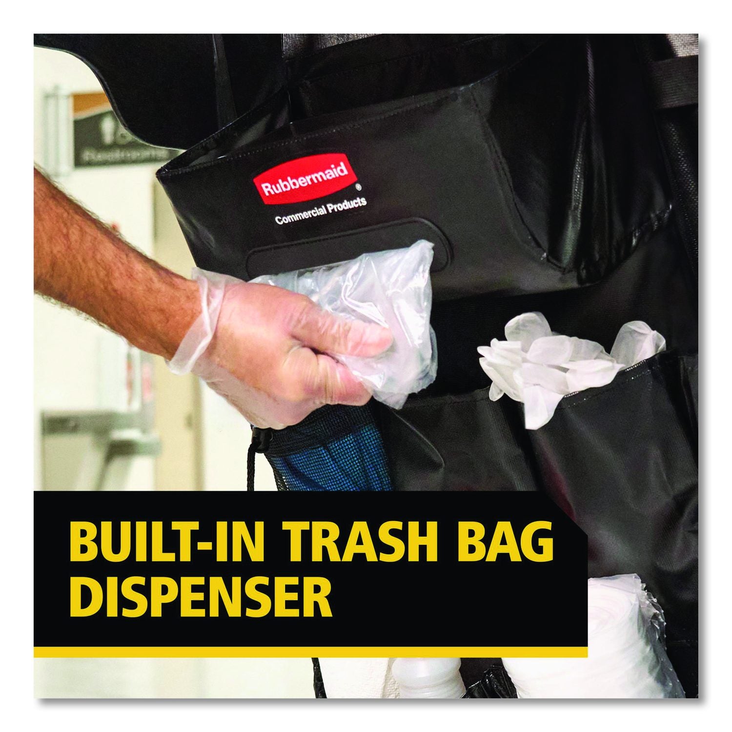 Tilt Truck Bag Organizer For Structural Foam And Rotomolded Tilt Trucks, 5.37 X 12, Black, 6/Carton