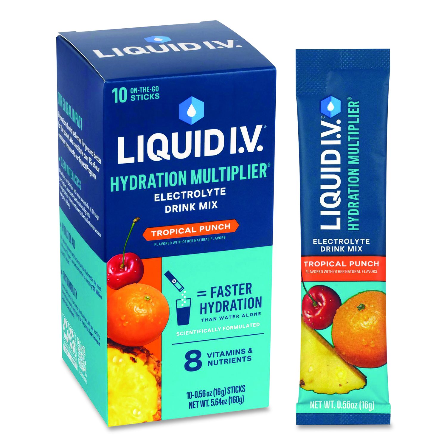 Hydration Multiplier Electrolyte Drink Mix Variety Pack, Assorted Flavors, Yields 16 Oz Per Stick, 30 Sticks/Carton