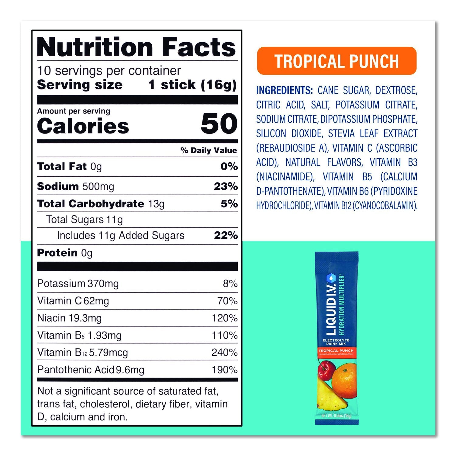 Hydration Multiplier Electrolyte Drink Mix Variety Pack, Assorted Flavors, Yields 16 Oz Per Stick, 30 Sticks/Carton