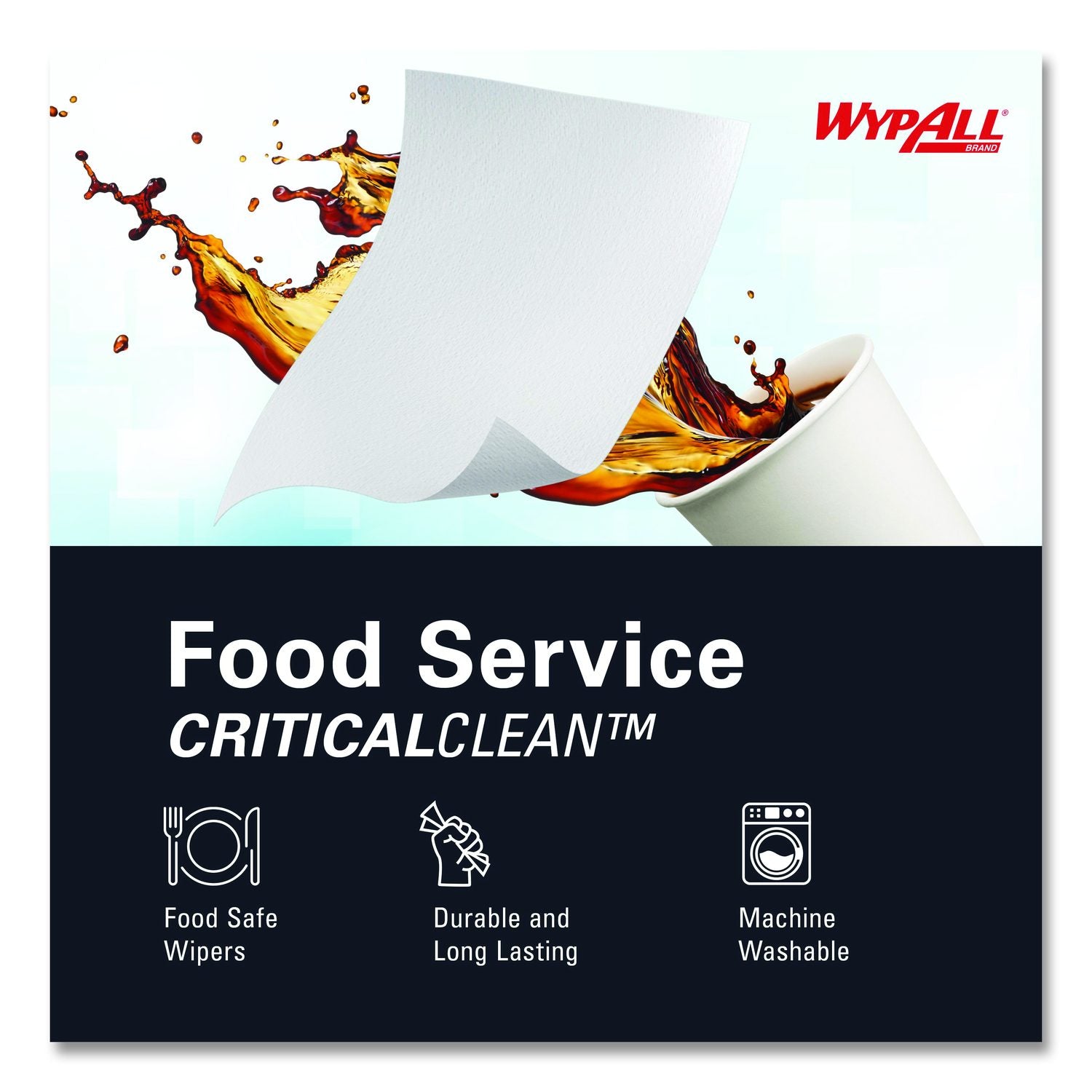 Heavy-Duty Foodservice Cloths, 1-Ply, 12.5 X 15, White, 300 Sheets/Box