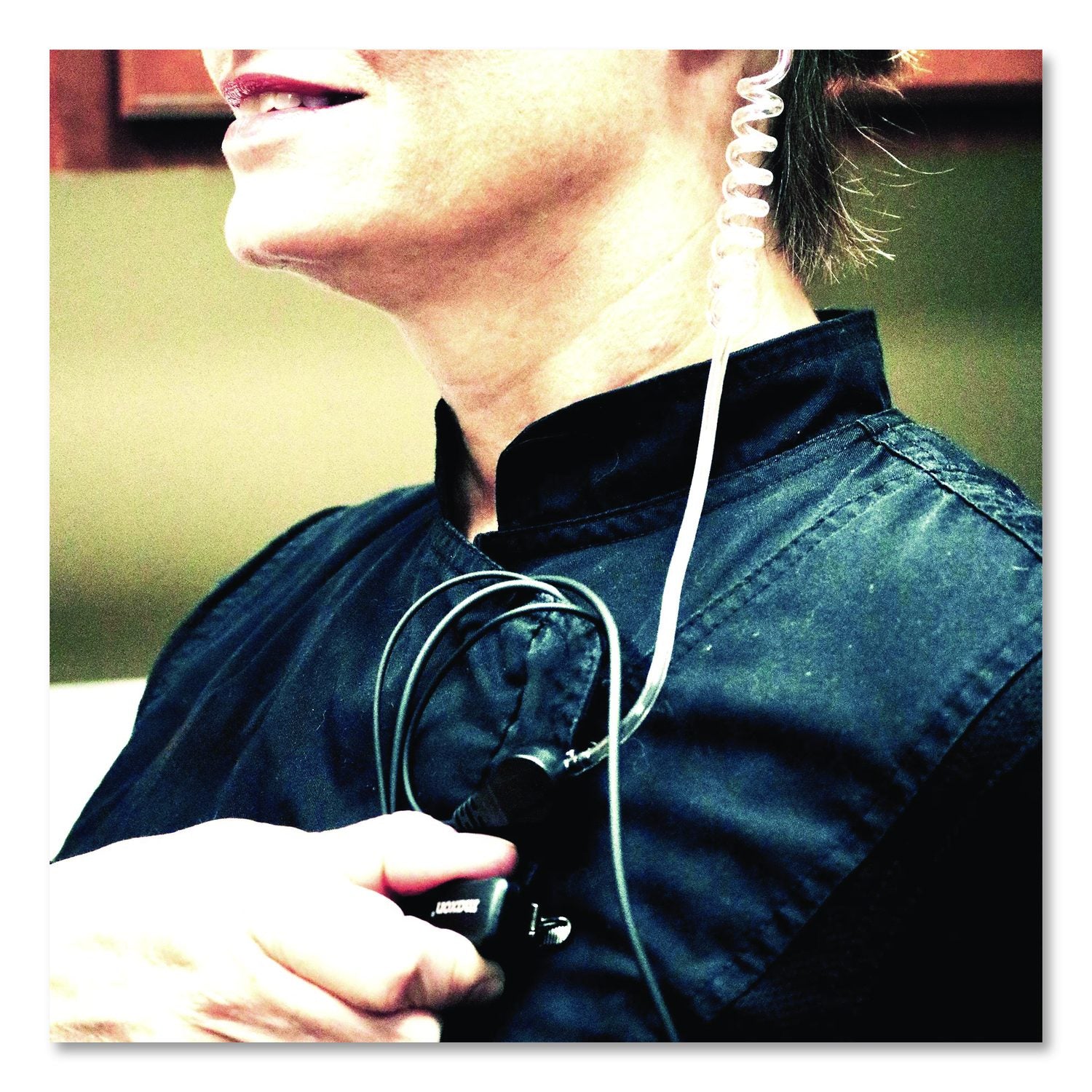 Monaural Over The Ear Headset, FBI Style