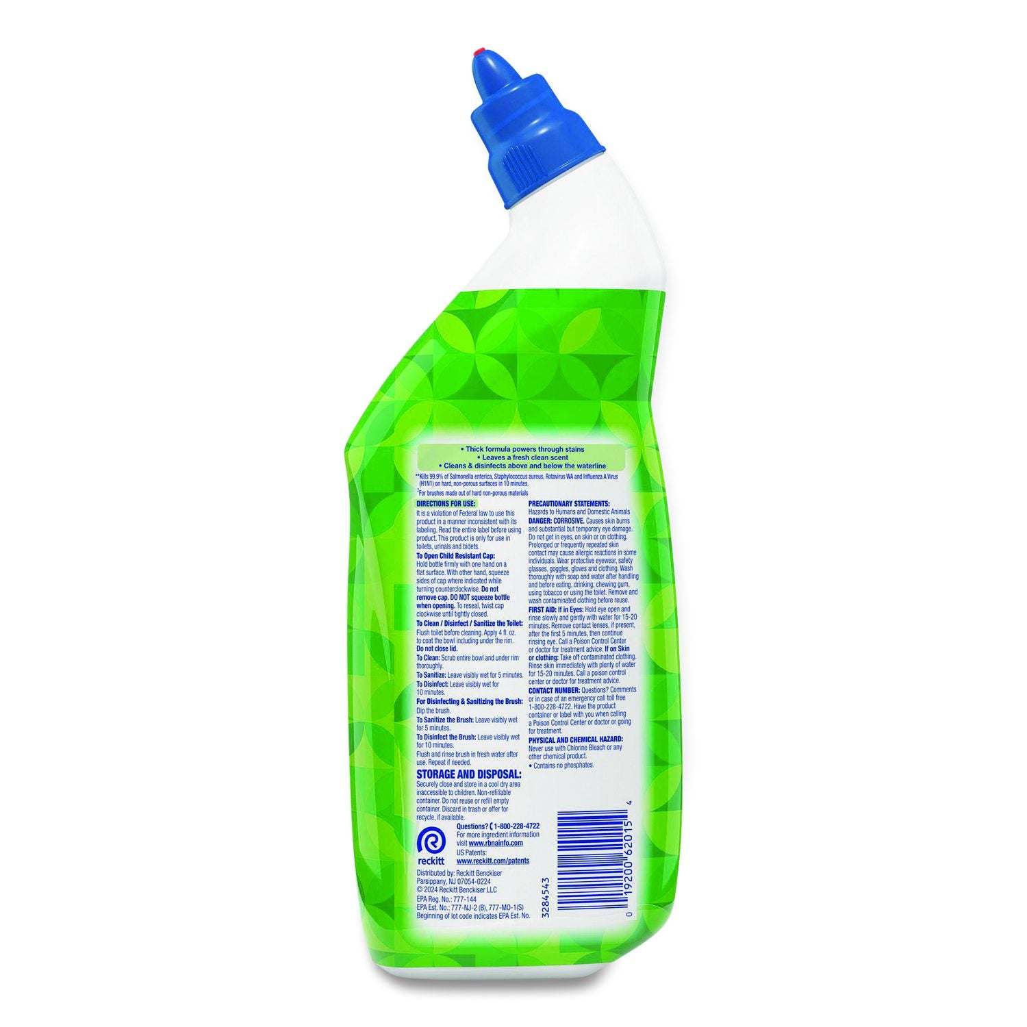 Clinging Gel Brand New Day Toilet Bowl Cleaner, 24 Oz Angle-Neck Bottle, Bamboo Scent, 9/Carton