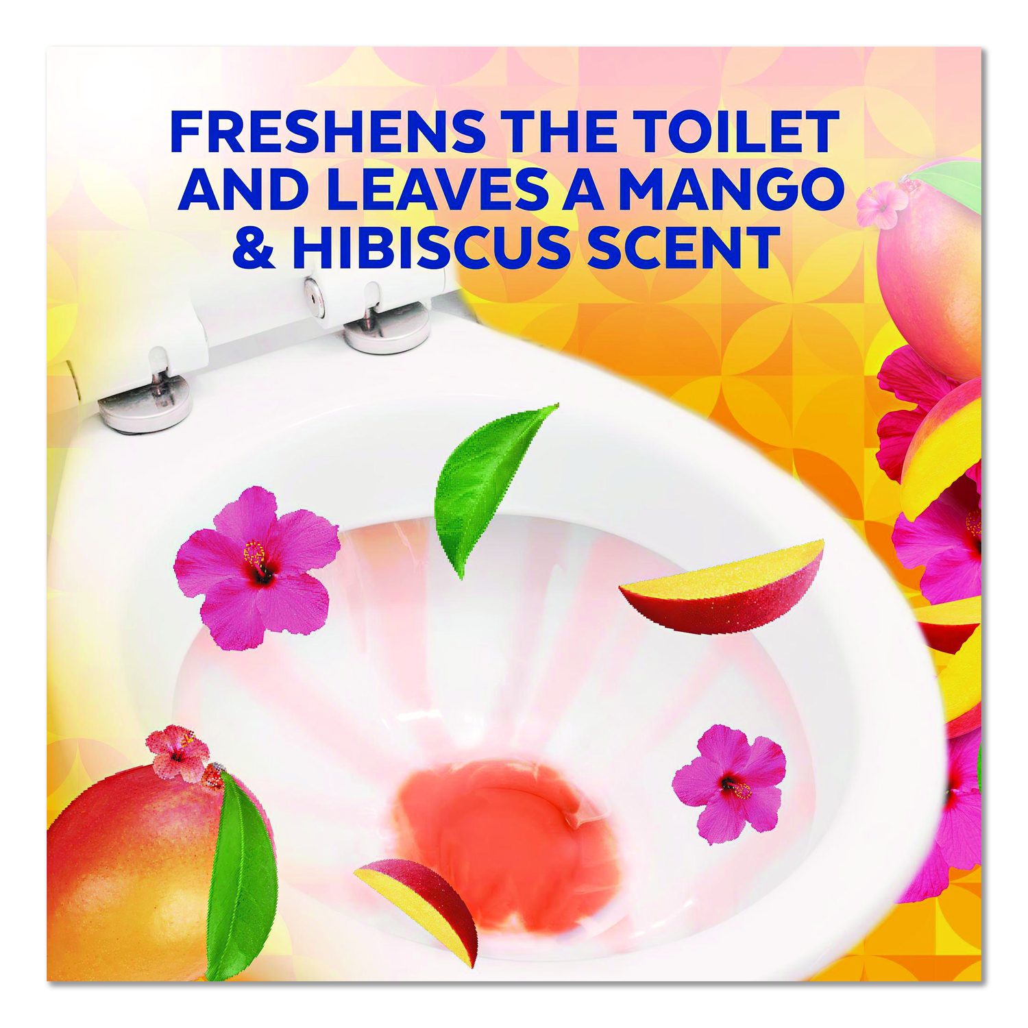 Clinging Gel Brand New Day Toilet Bowl Cleaner, Mango And Hibiscus, 24 Oz Angle-Neck Bottle, 9/Carton