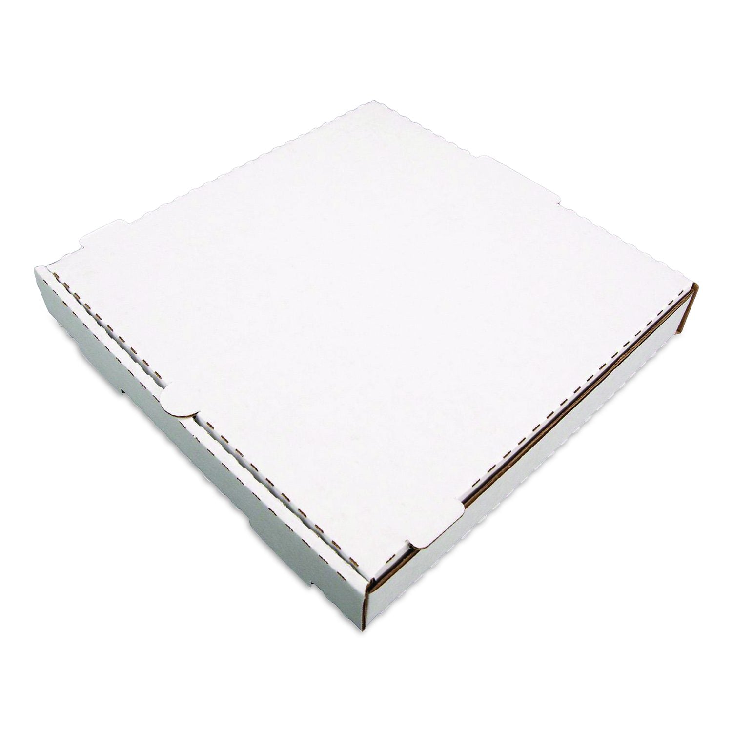 Lock-Corner Pizza Boxes, 12 X 12 X 1.75, White/Kraft, Paper, 50/Carton
