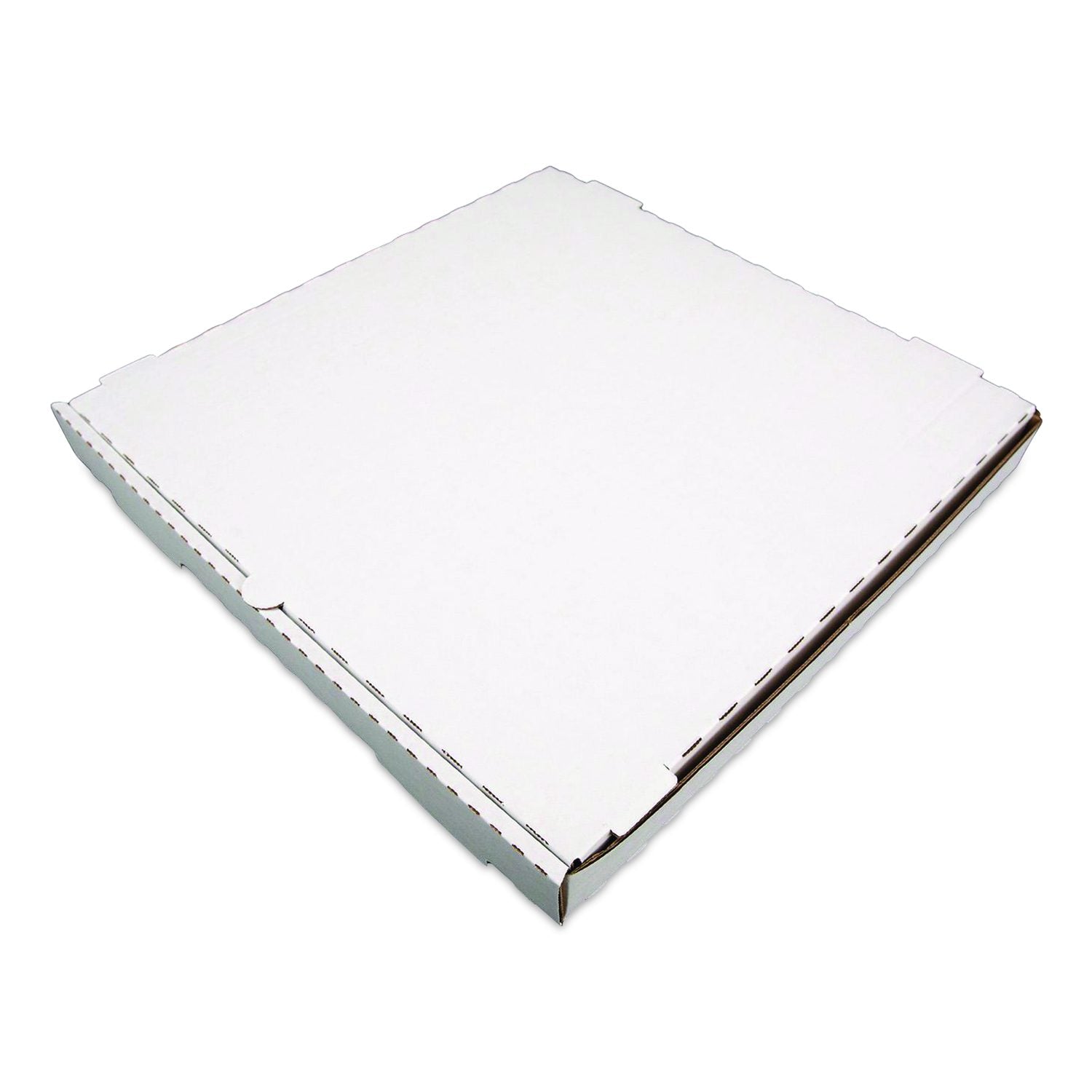 Lock-Corner Pizza Boxes, 14 X 14 X 1.75, White/Kraft, Paper, 50/Carton