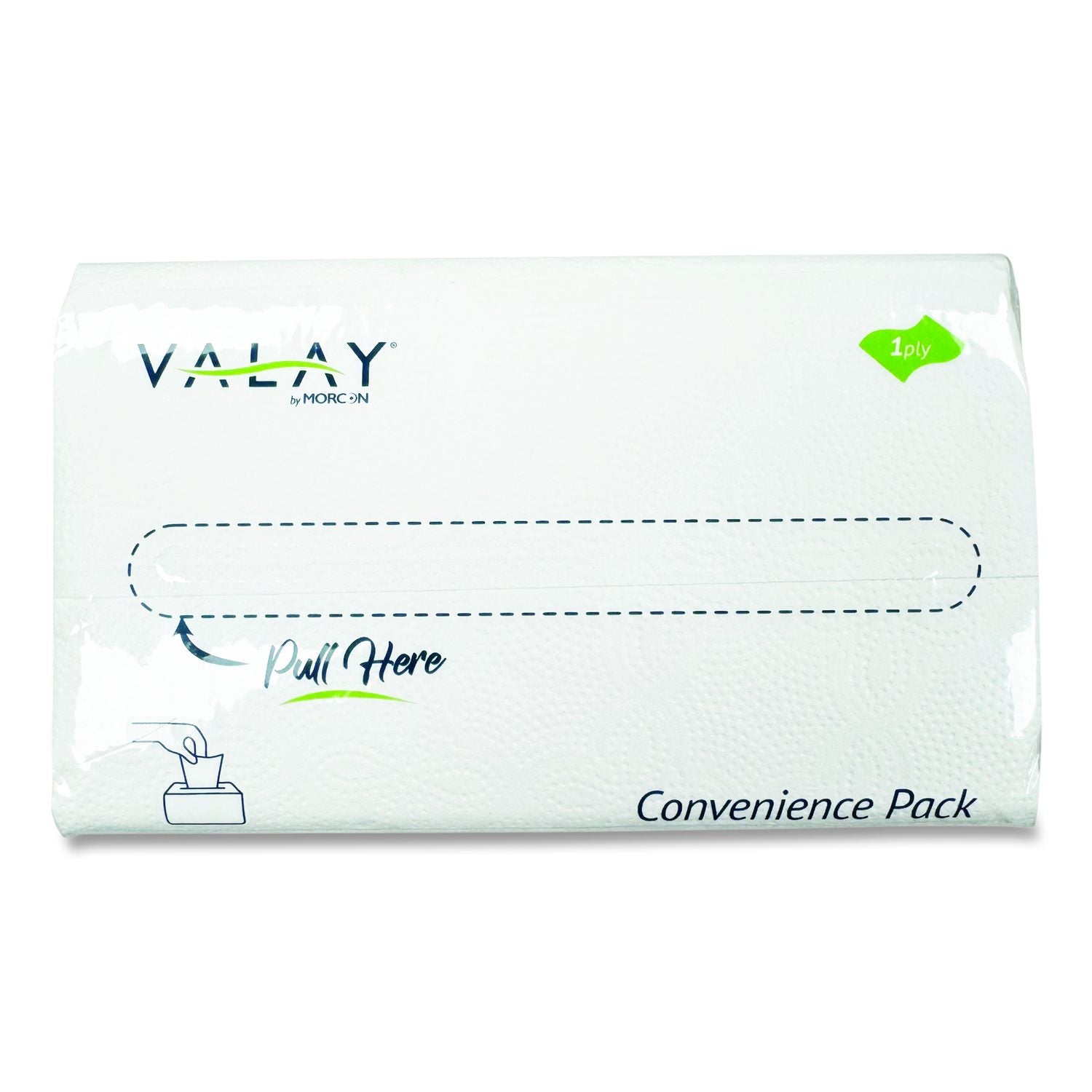 Valay Dispenser Napkin Convenience Pack, 1-Ply, 6.5 X 4, White, 500/Pack, 12 Packs/Carton