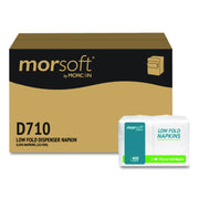 Morsoft Low Fold Dispenser Napkins, 1-Ply, 3.5 X 5, White, 400/Pack, 20 Packs/Carton