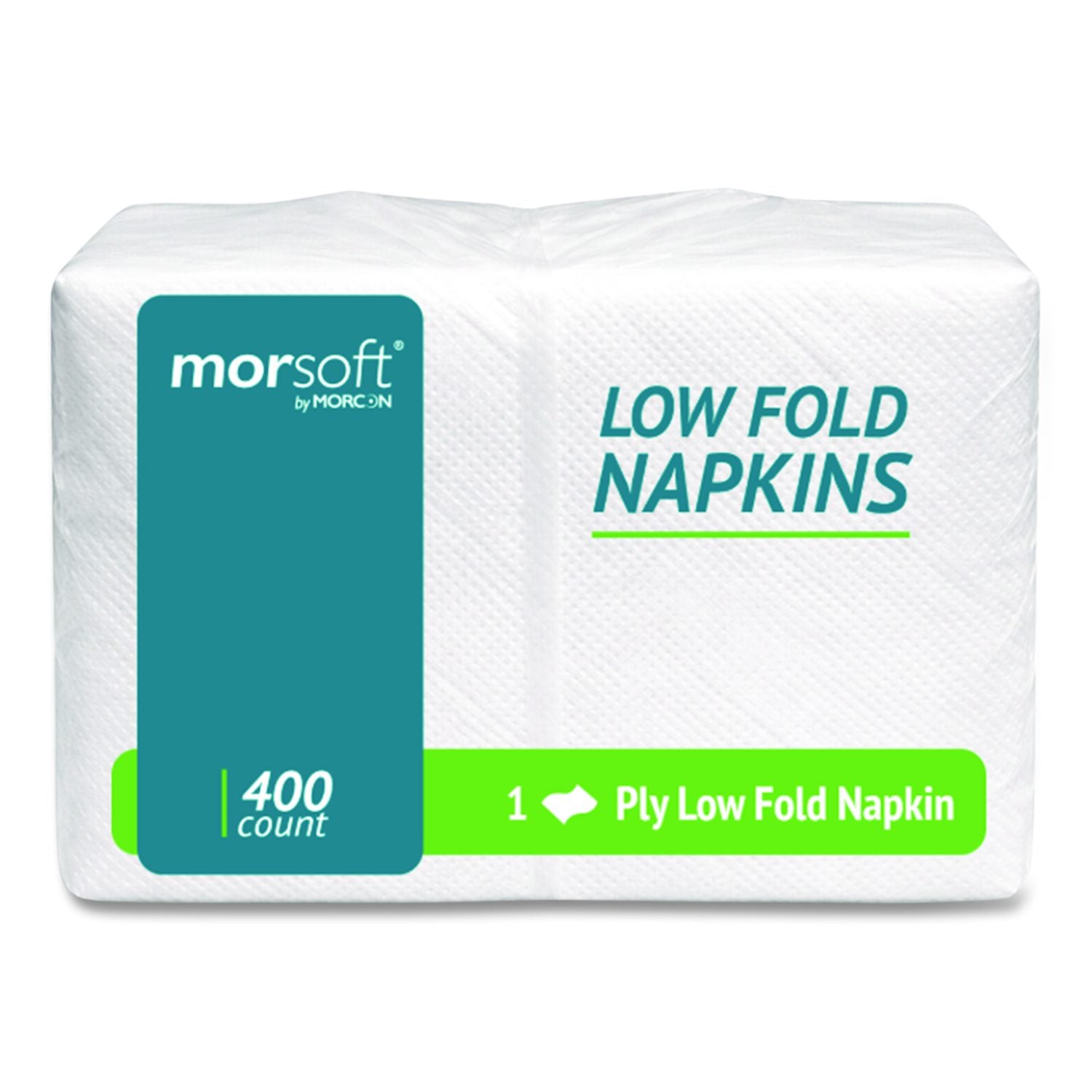 Morsoft Low Fold Dispenser Napkins, 1-Ply, 3.5 X 5, White, 400/Pack, 20 Packs/Carton