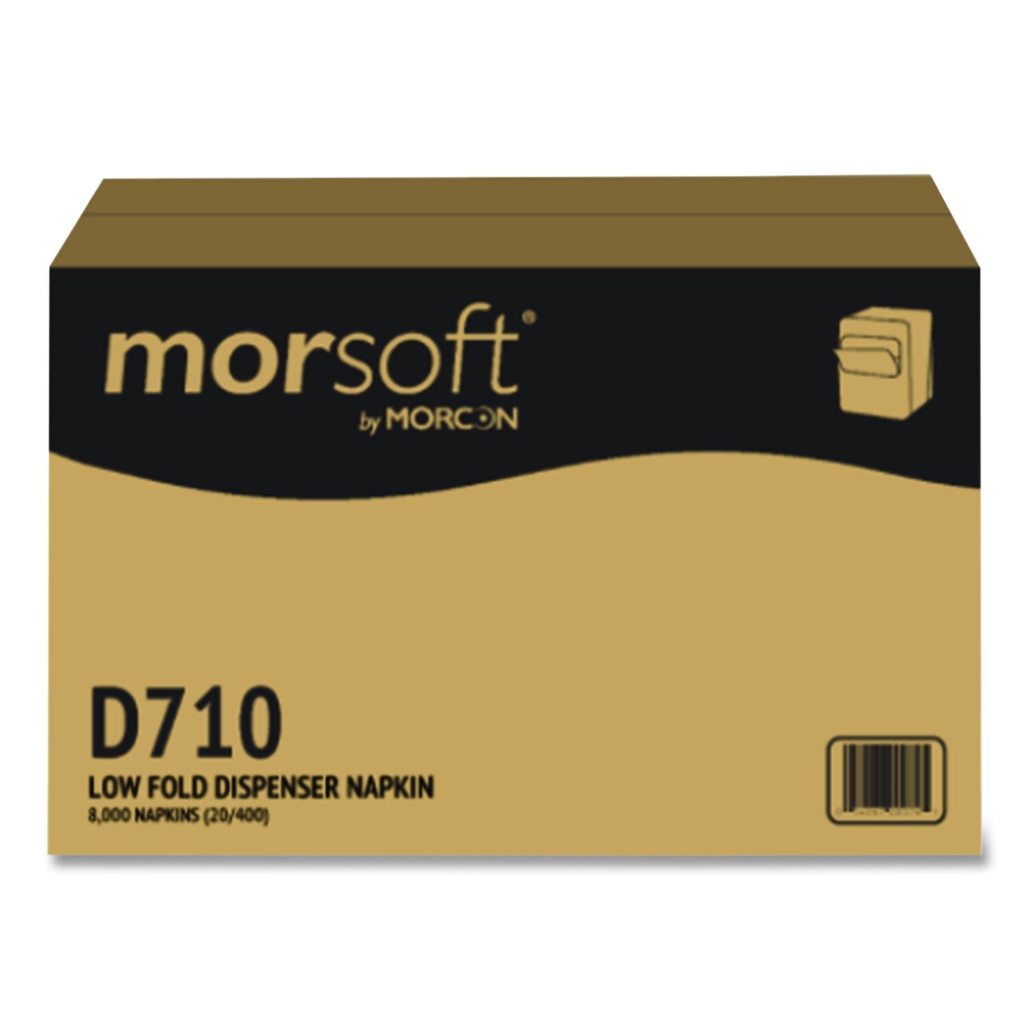 Morsoft Low Fold Dispenser Napkins, 1-Ply, 3.5 X 5, White, 400/Pack, 20 Packs/Carton