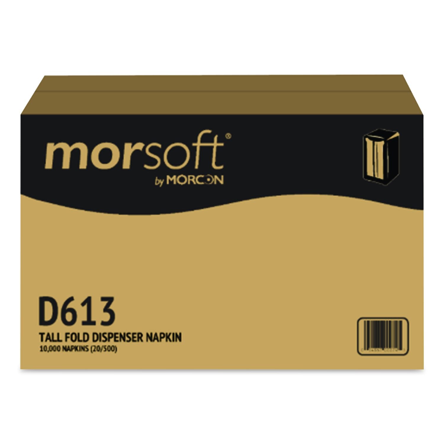 Morsoft Tall Fold Dispsenser Napkins, 1-Ply, 3.5 X 5, White, 500/Pack, 20 Packs/Carton