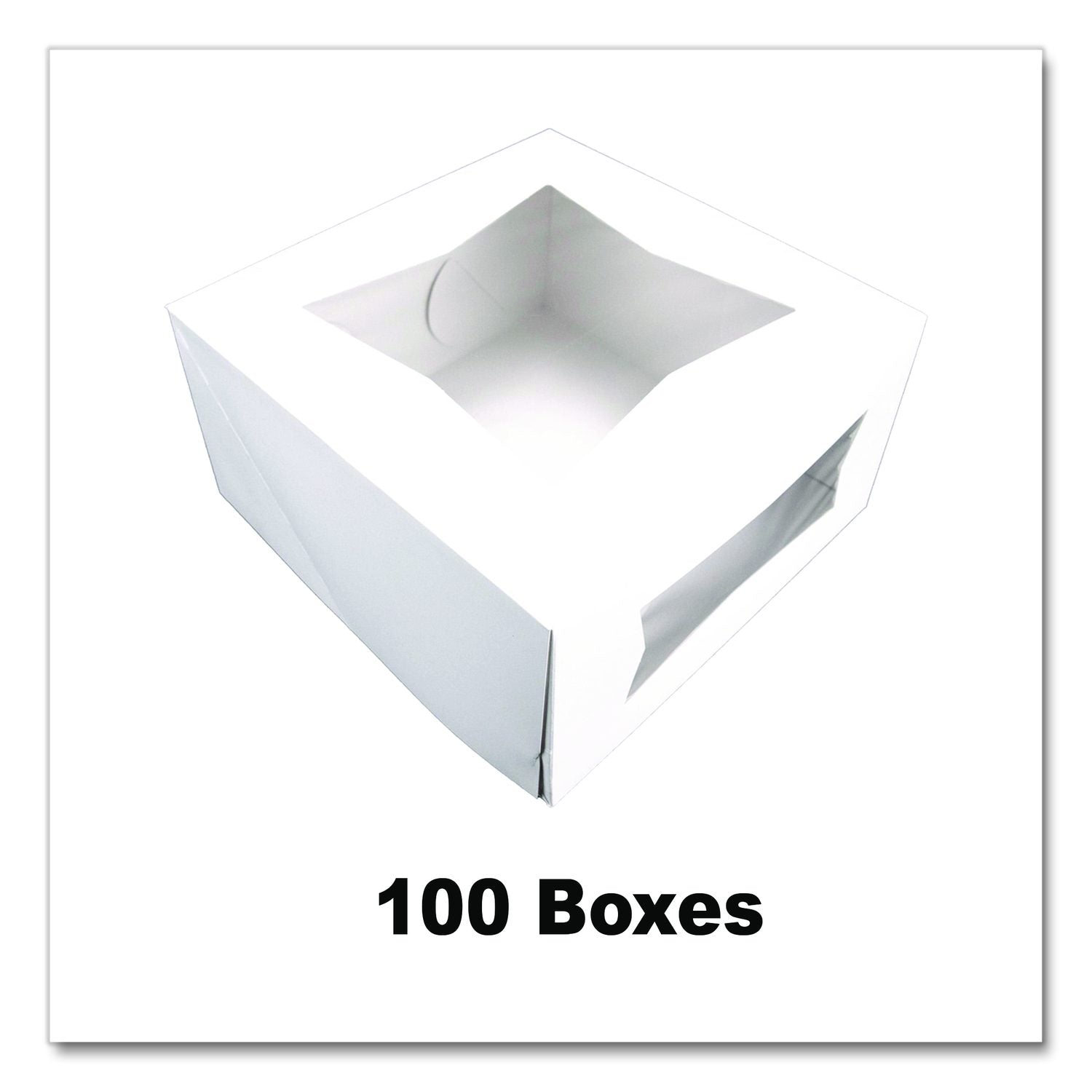 Bakery Boxes, 10 X 10 X 5, White, Paper, 100/Carton
