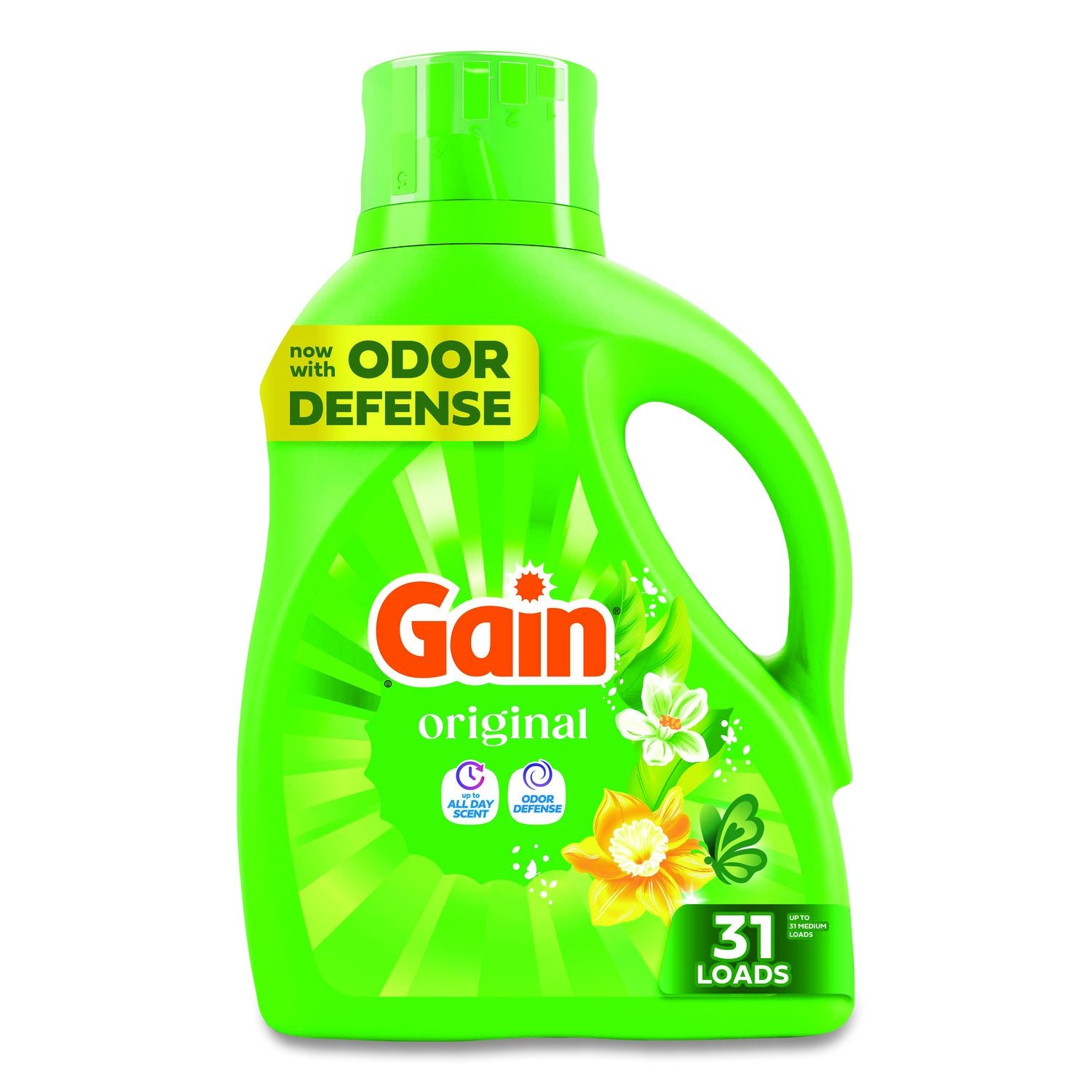 Liquid Laundry Detergent, Gain Original Scent, 41 Oz Bottle, 6/Carton