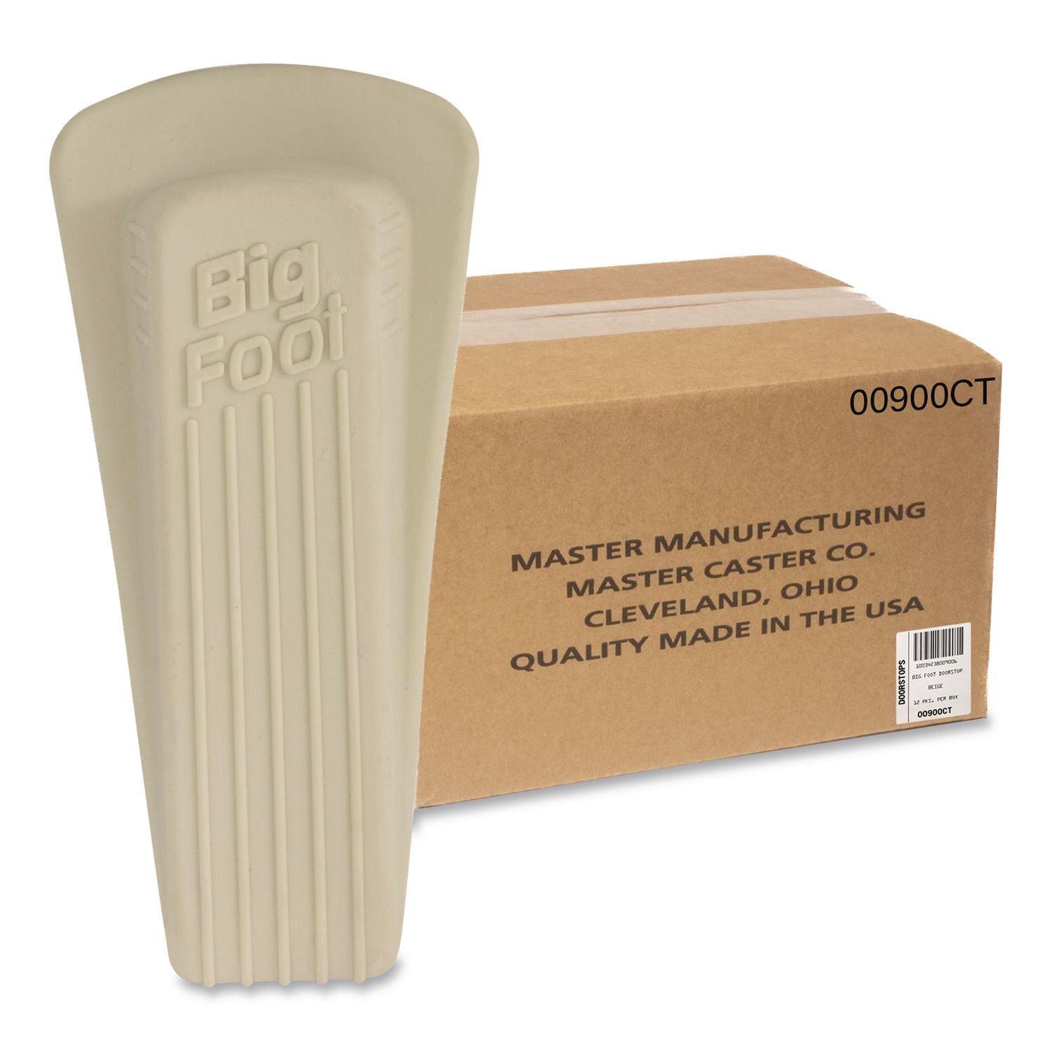 Big Foot Doorstop, Beige, 12/Carton