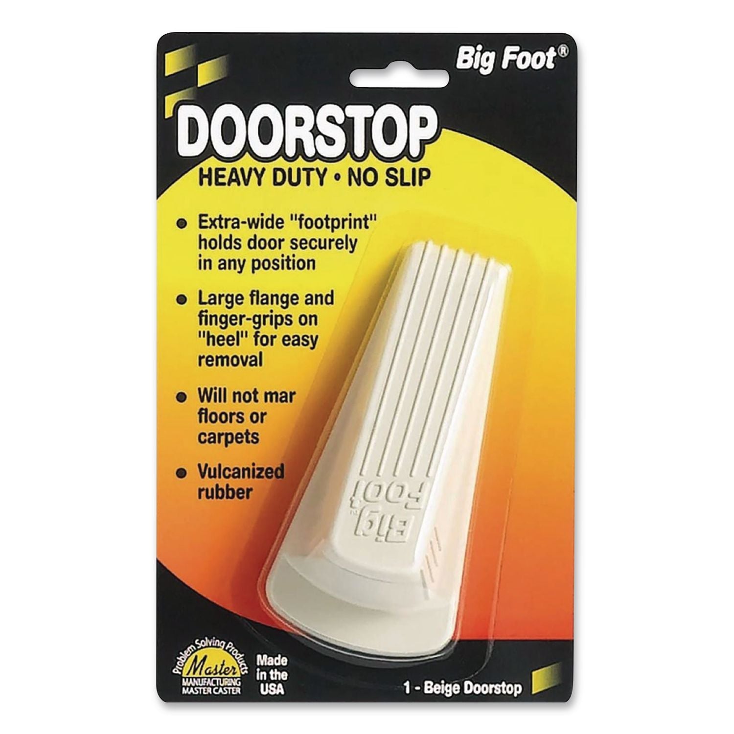 Big Foot Doorstop, Beige, 12/Carton