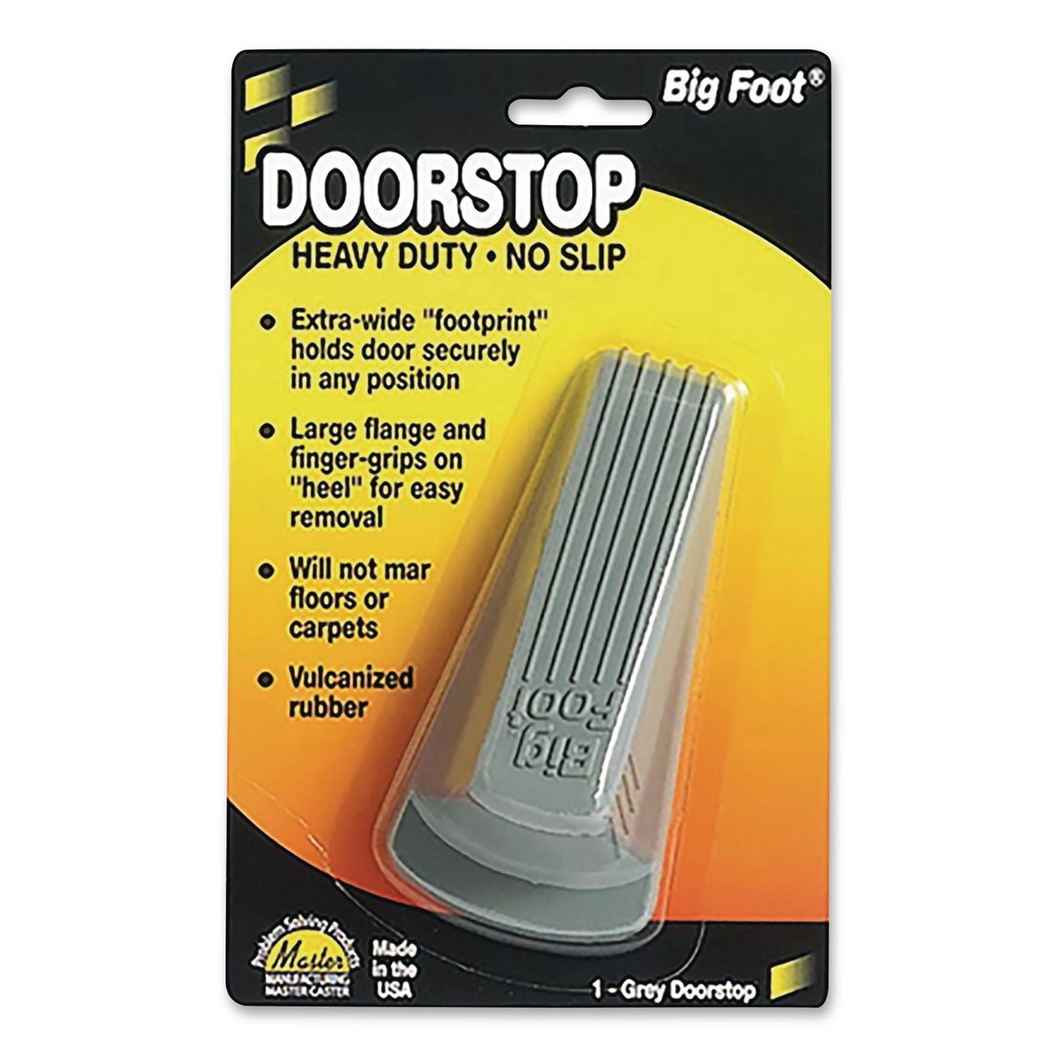 Big Foot Doorstop, Gray, 12/Carton