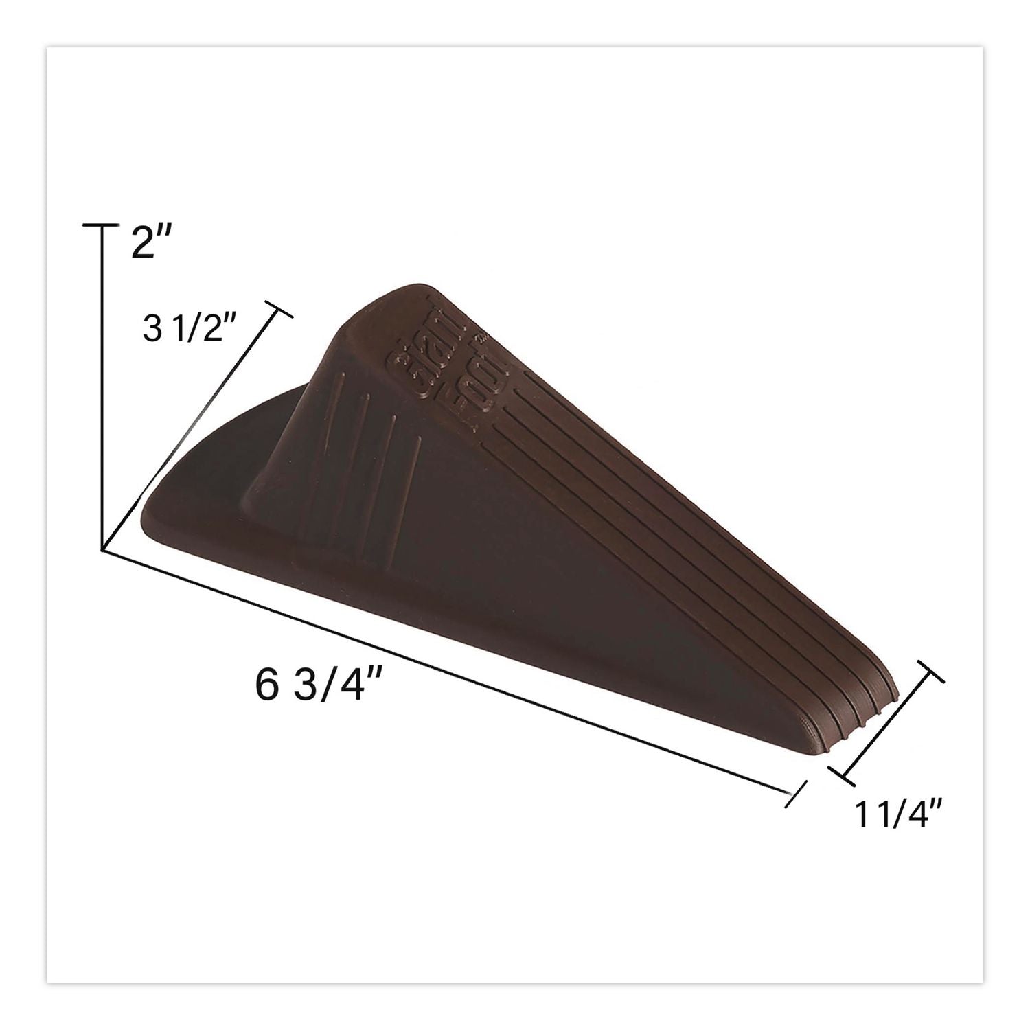 Giant Foot Doorstop, Brown, 6/Carton