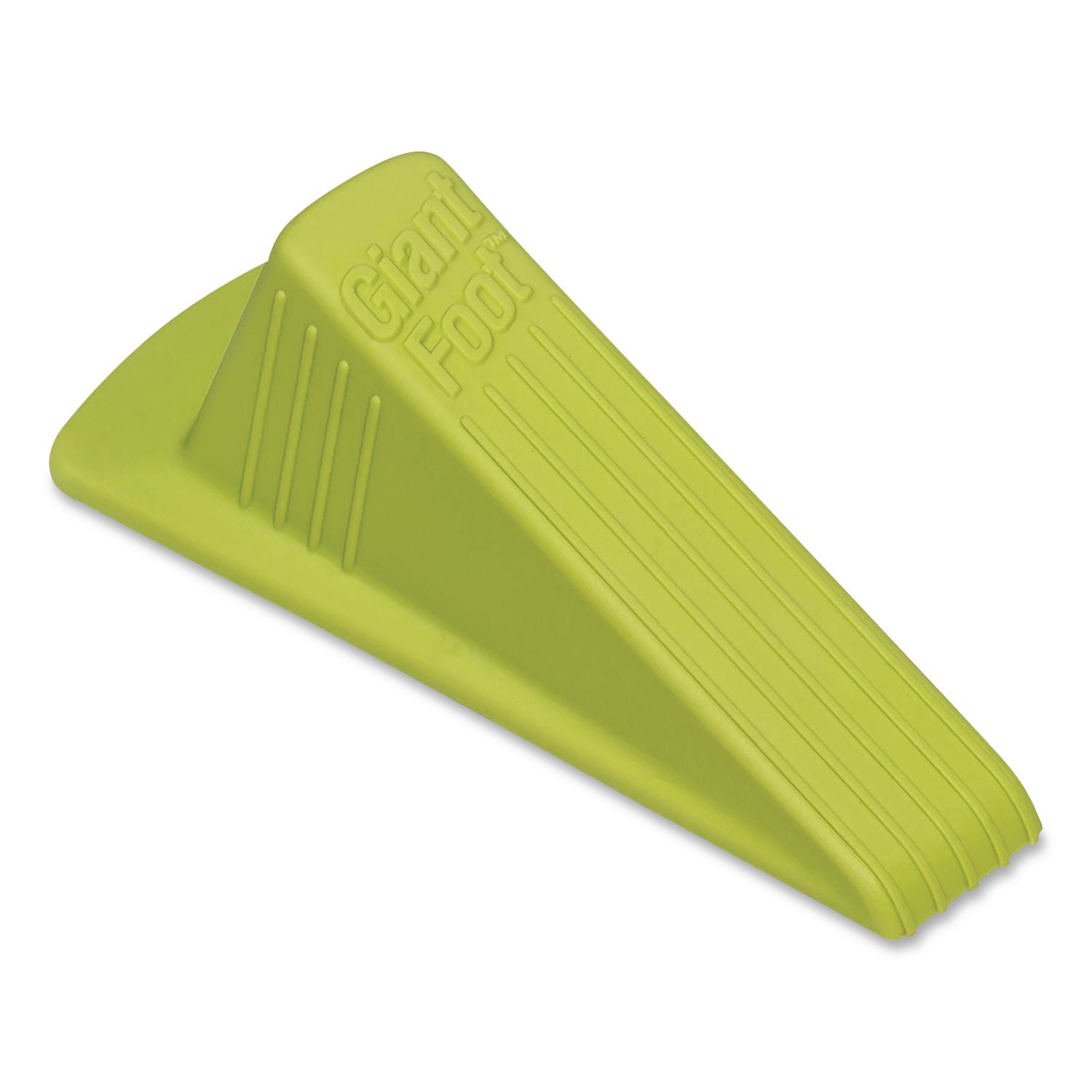 Giant Foot Doorstop, Safety Green, 6/Carton
