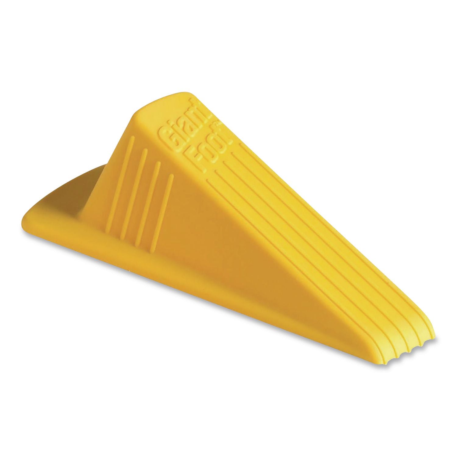 Giant Foot Doorstop, Wedge, Neon Yellow, 6/Carton