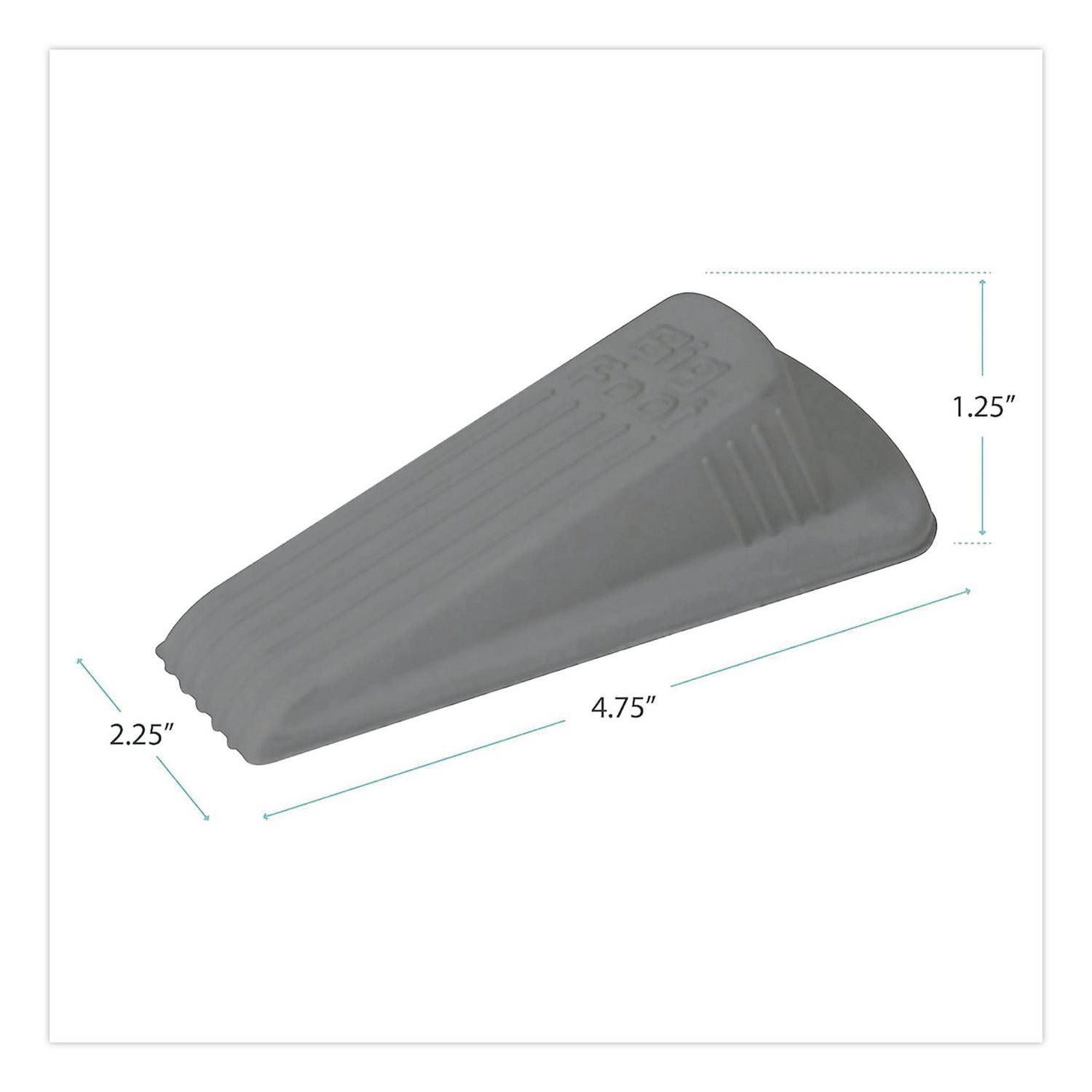 Big Foot Doorstop, Gray, 2/Pack, 6 Packs/Carton