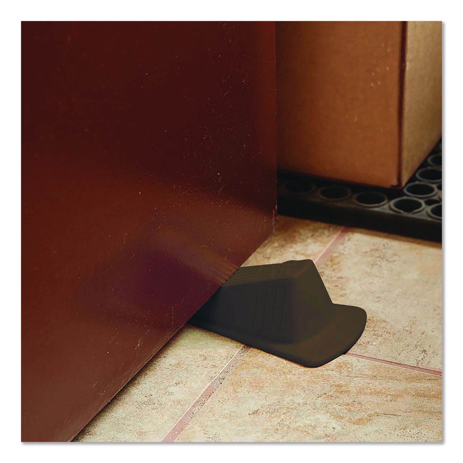 Giant Foot Doorstop, Wedge, Brown, 2/Pack, 6 Packs/Carton